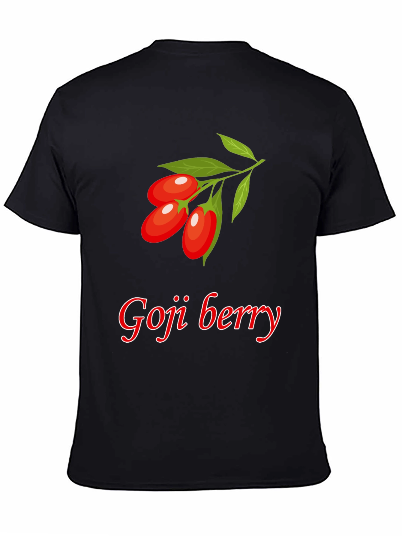 Goji Berry Graphic Tee - Black Casual T-Shirt