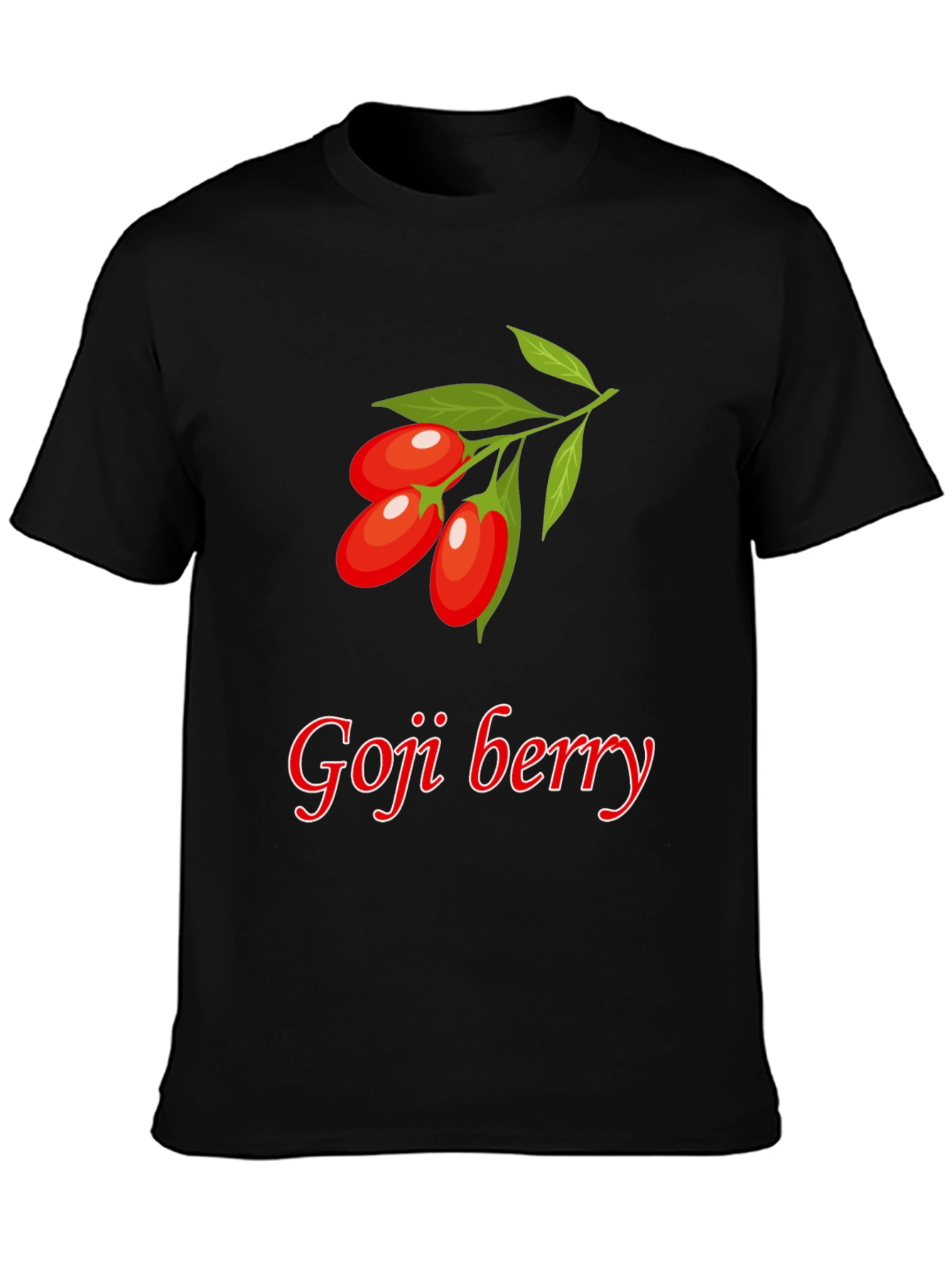 Goji Berry Graphic Tee - Black Casual T-Shirt