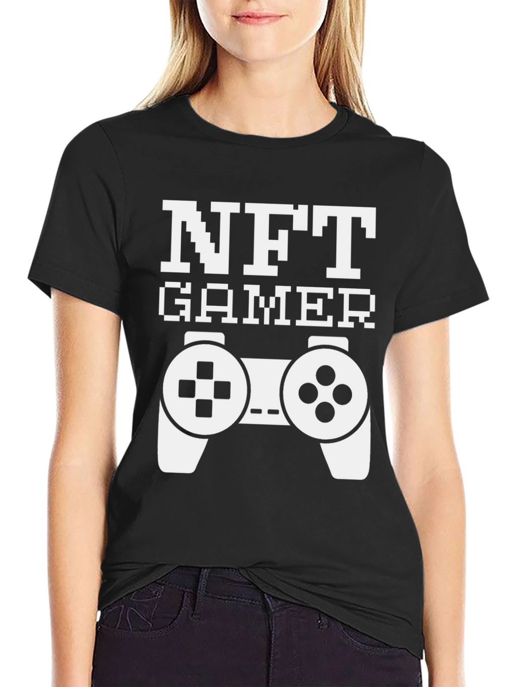 NFT Gamer Black T-Shirt with Controller Design