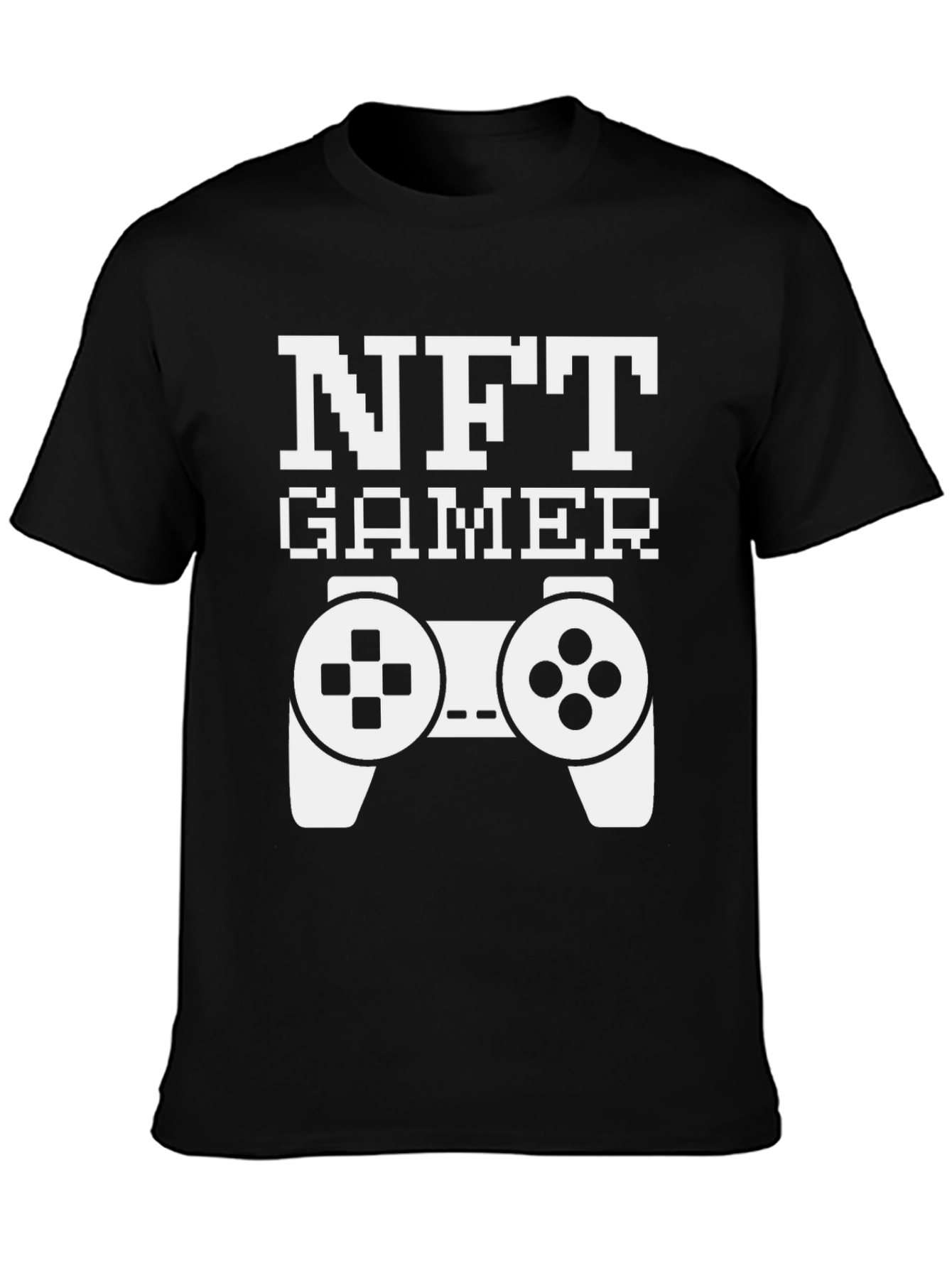 NFT Gamer Black T-Shirt with Controller Design