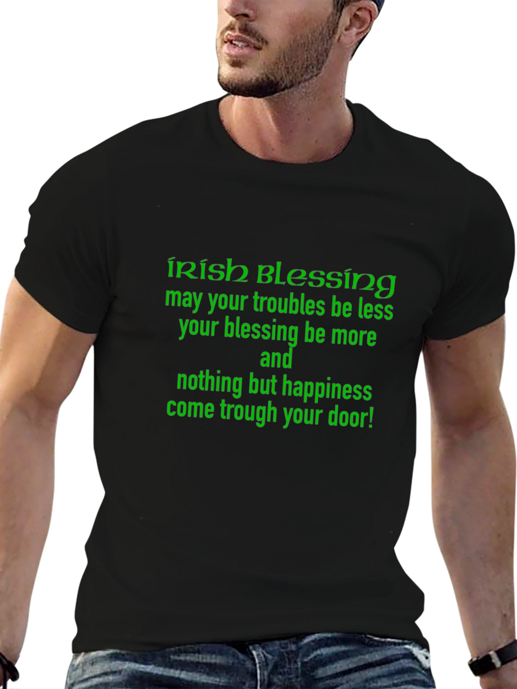 Irish Blessing Graphic Tee - Black