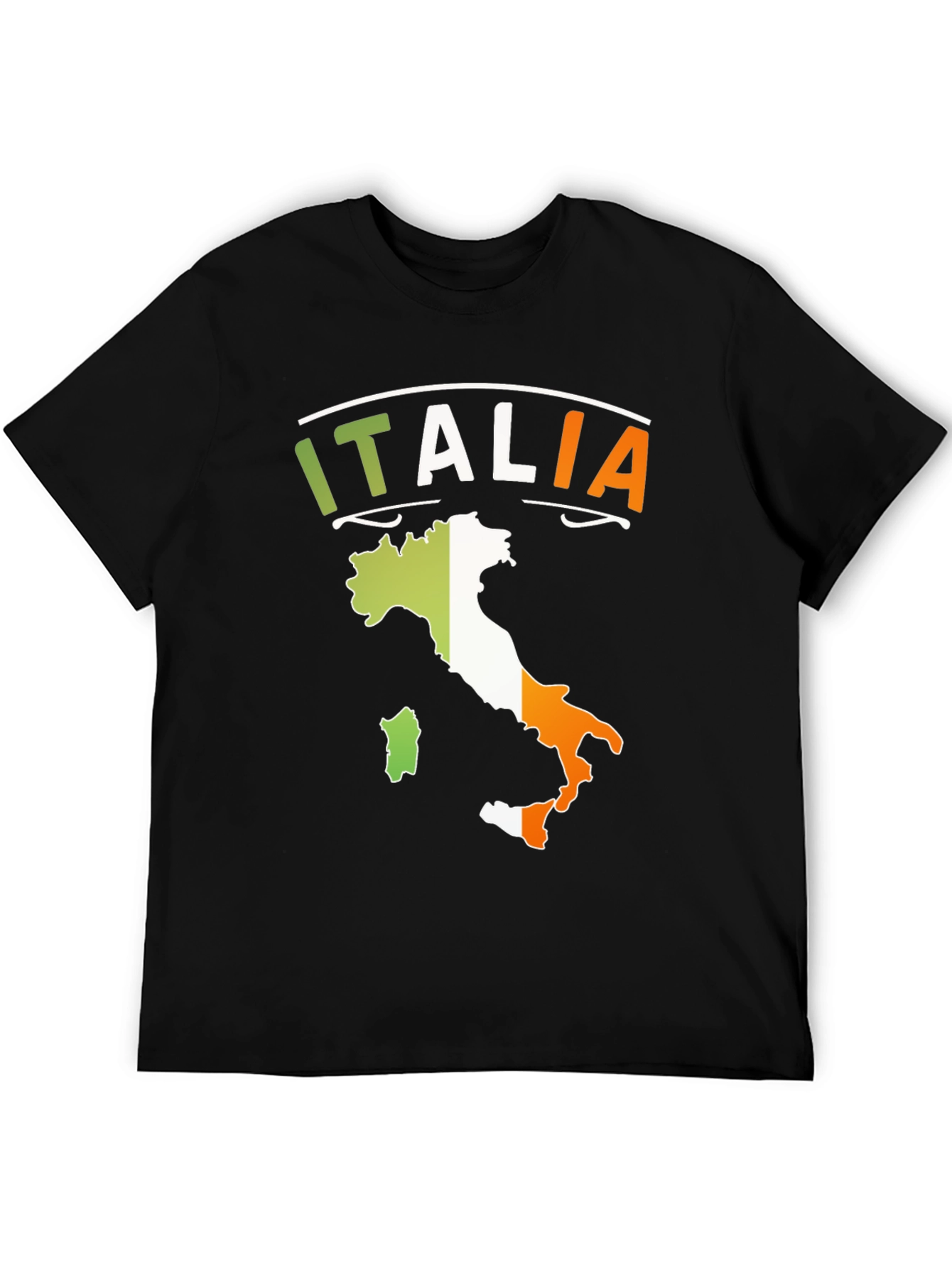 Italia Map T-Shirt Italy Flag Colors