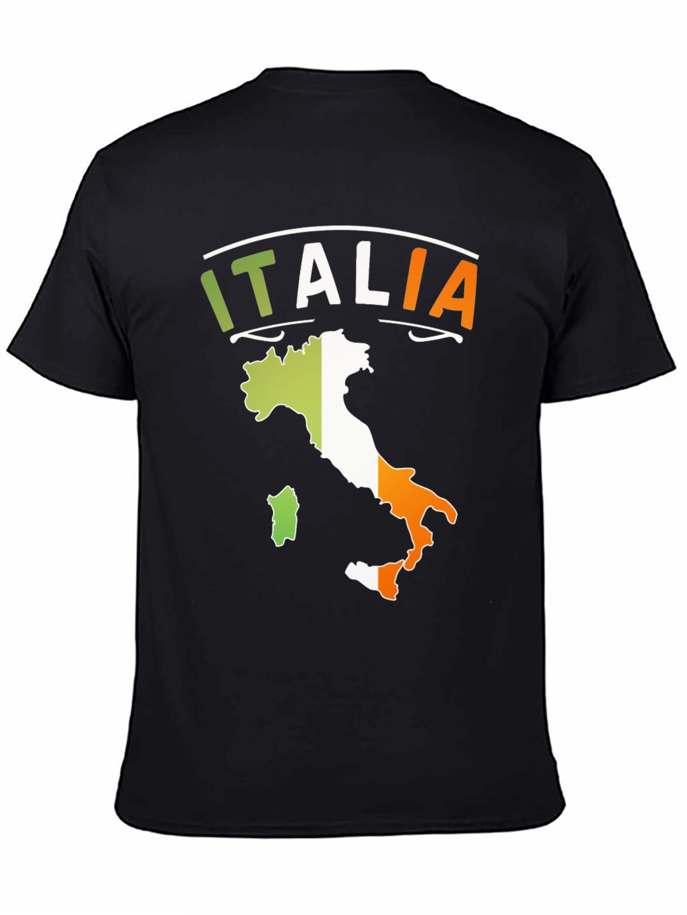 Italia Map T-Shirt Italy Flag Colors