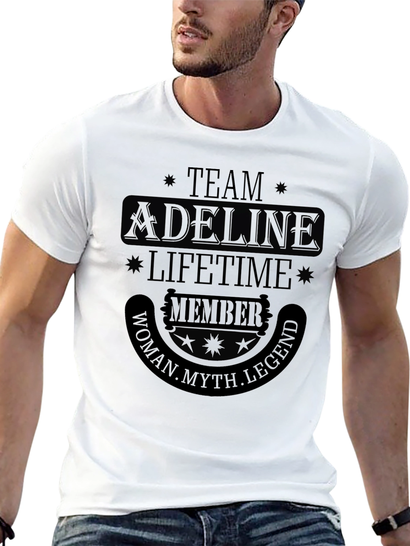 Team Adeline Lifetime Member T-Shirt - Woman Myth Legend