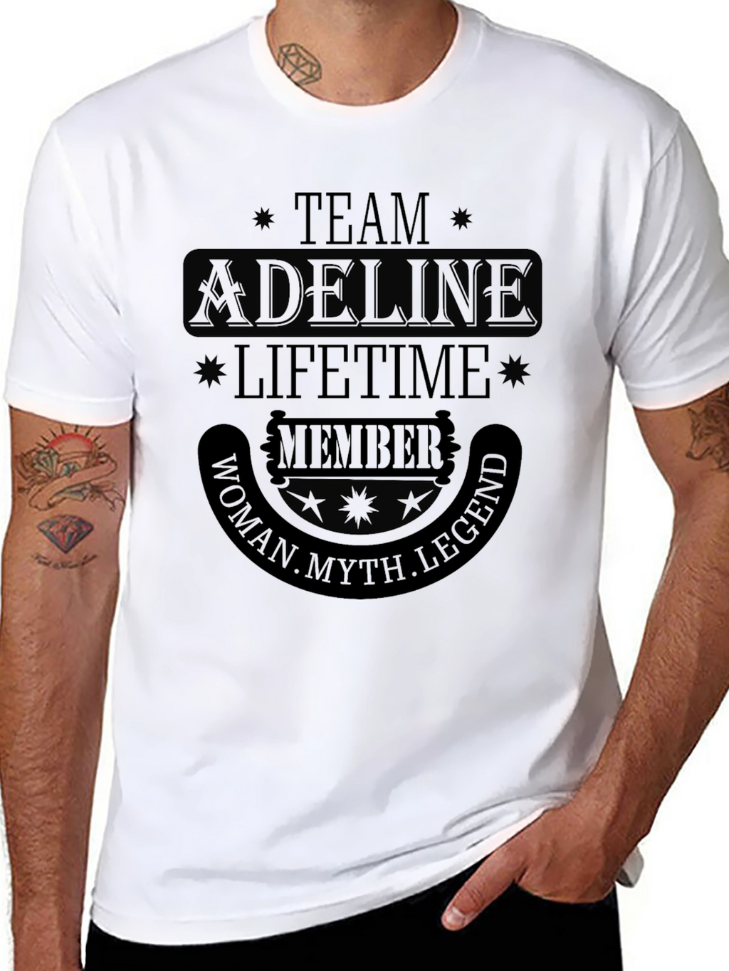 Team Adeline Lifetime Member T-Shirt - Woman Myth Legend