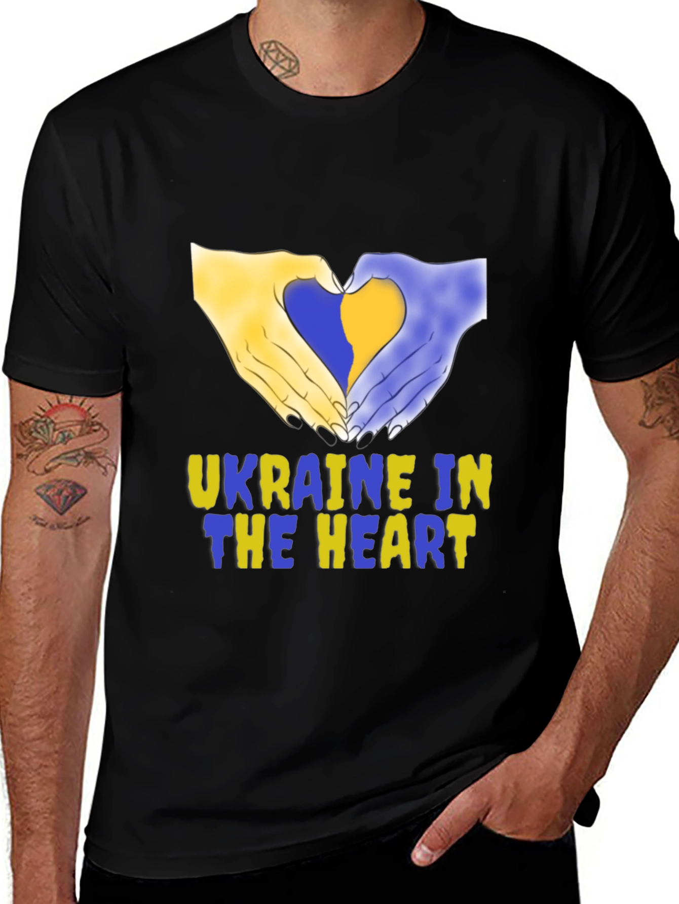 Ukraine in Heart T-Shirt - Support Ukraine