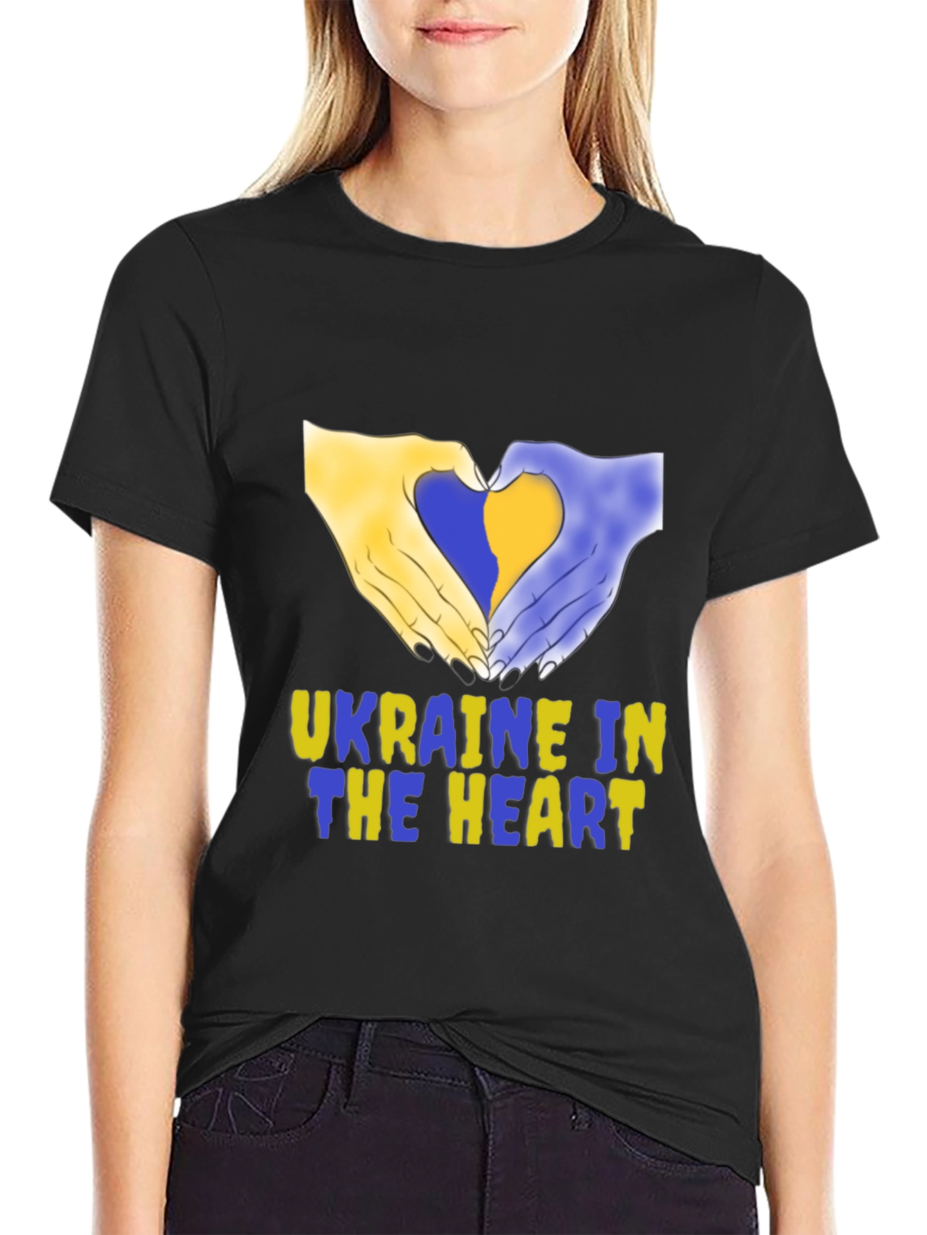 Ukraine in Heart T-Shirt - Support Ukraine