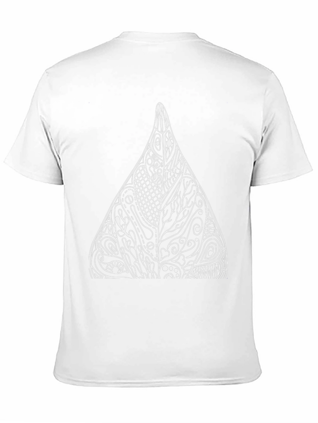 Black Tee with Abstract Triangle Design
