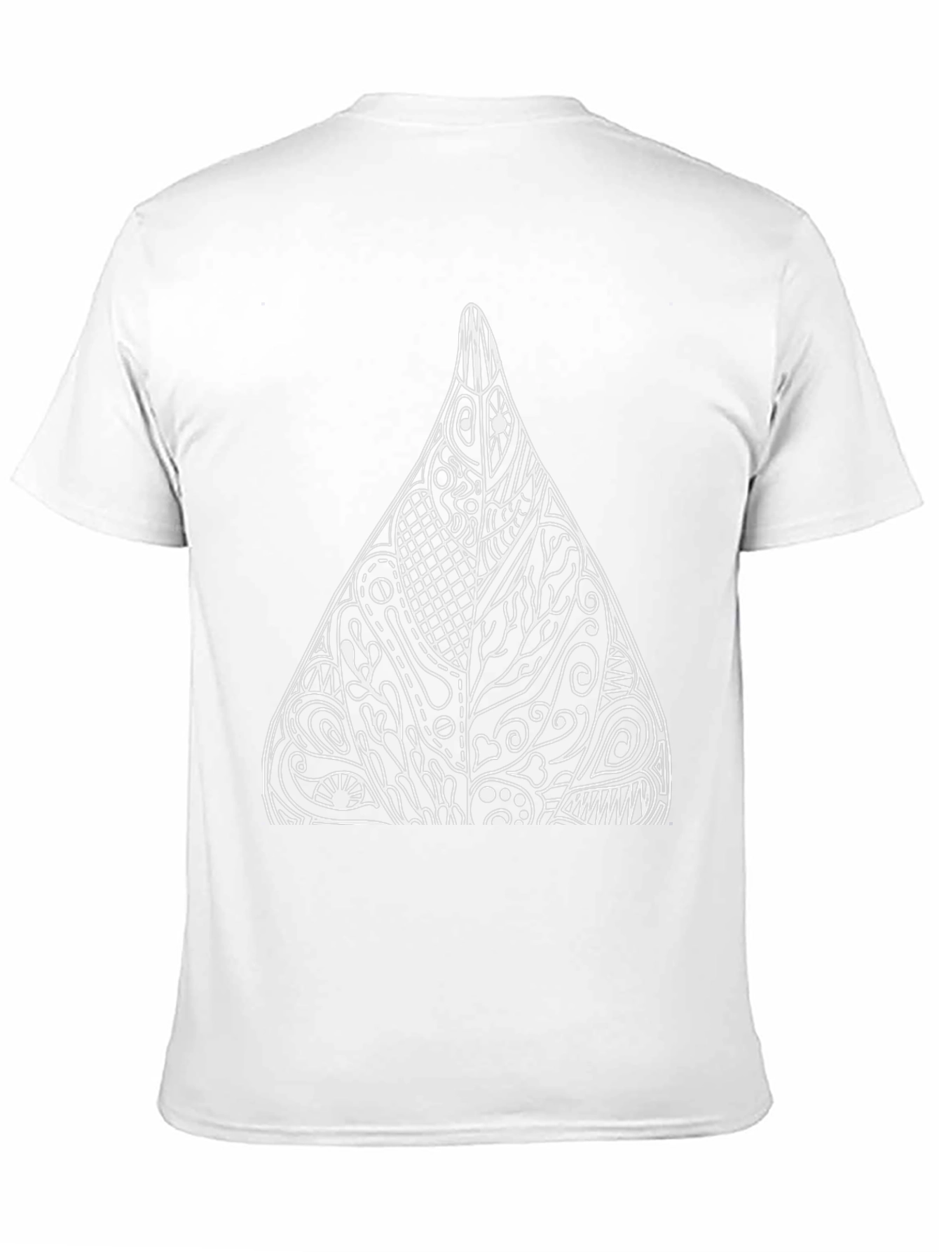 Black Tee with Abstract Triangle Design