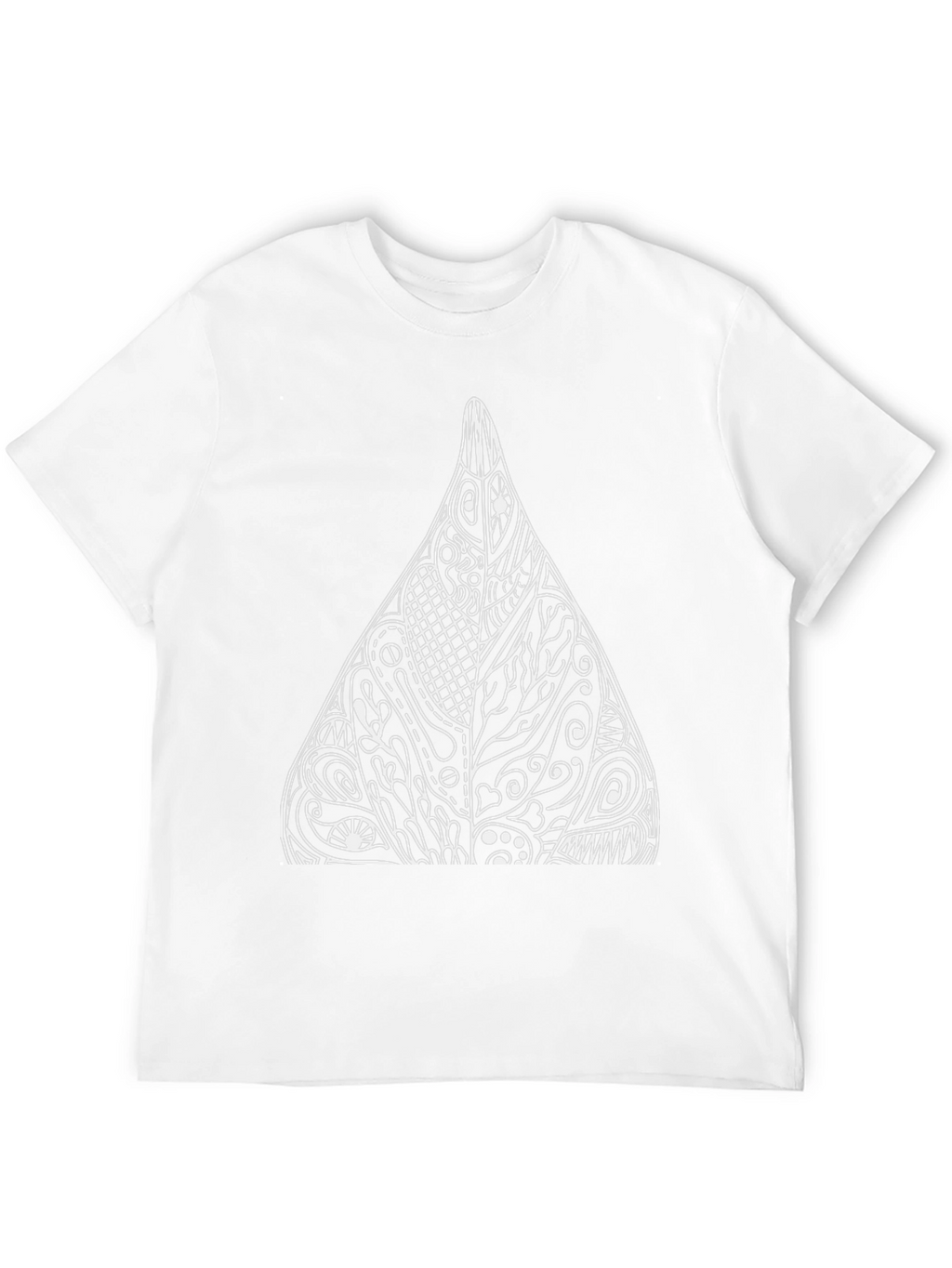 Black Tee with Abstract Triangle Design
