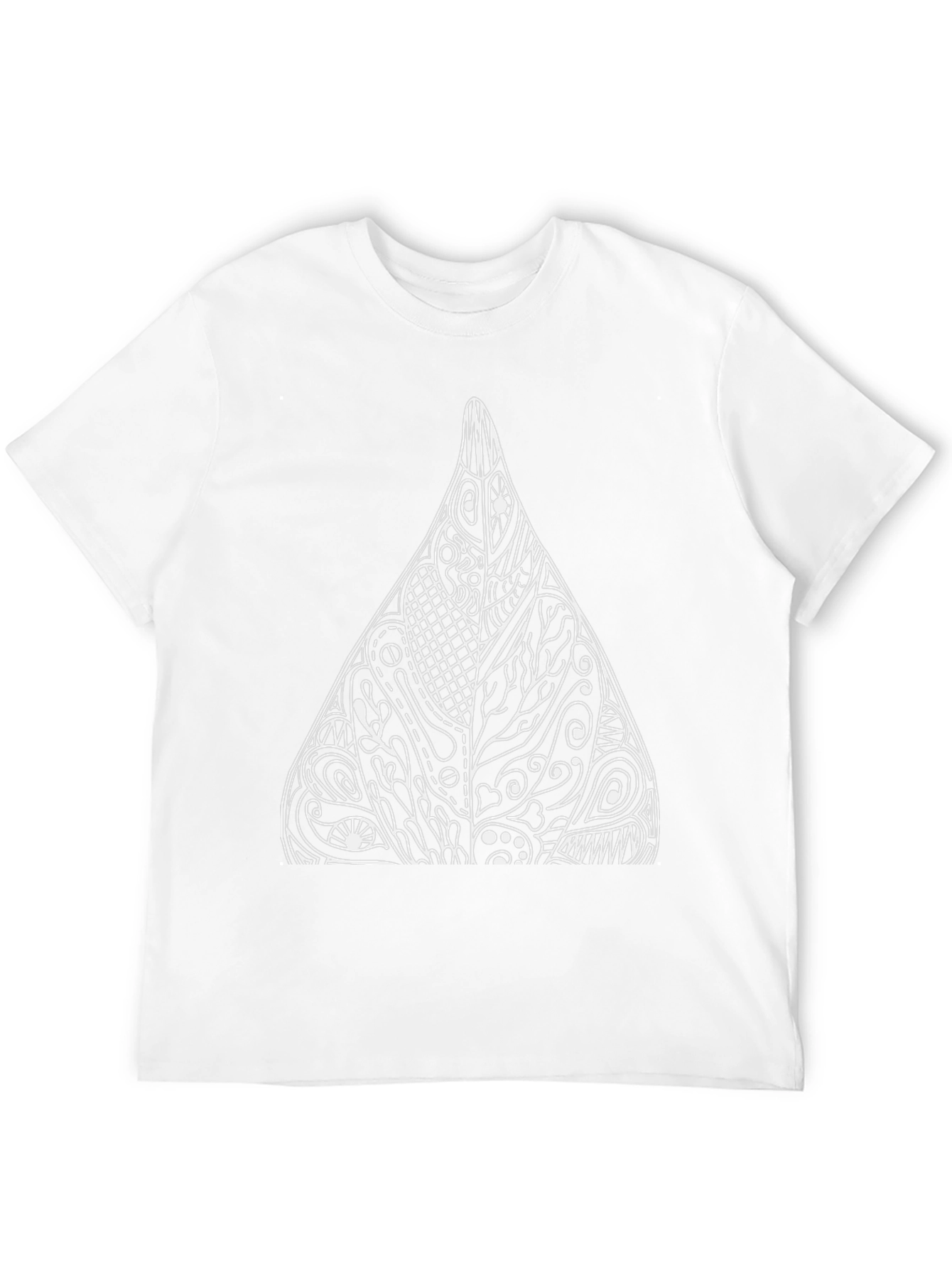 Black Tee with Abstract Triangle Design