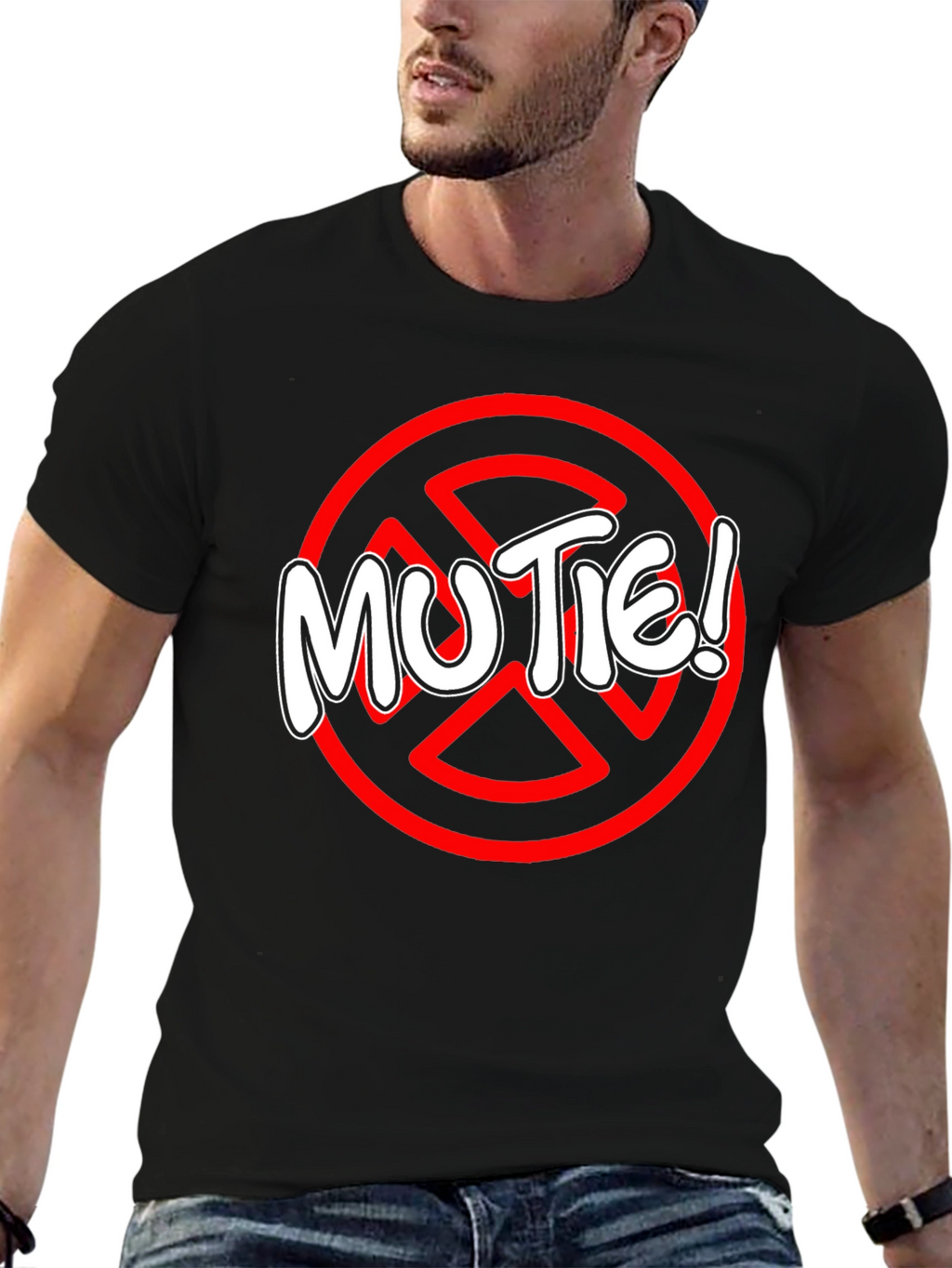 MUTE! Black Graphic Tee