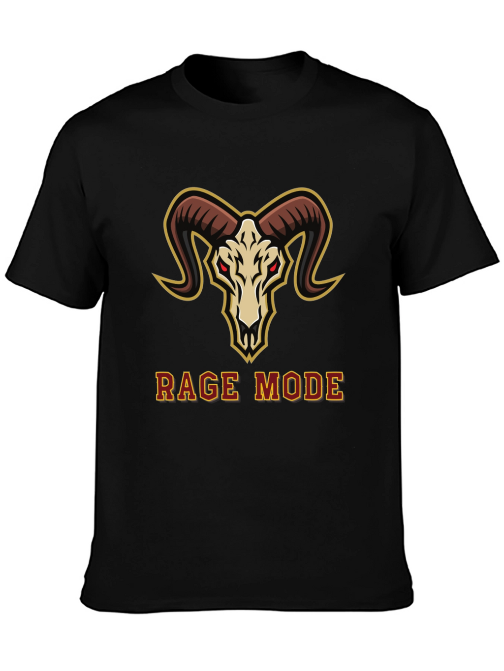 Rage Mode Ram Skull Graphic T-Shirt