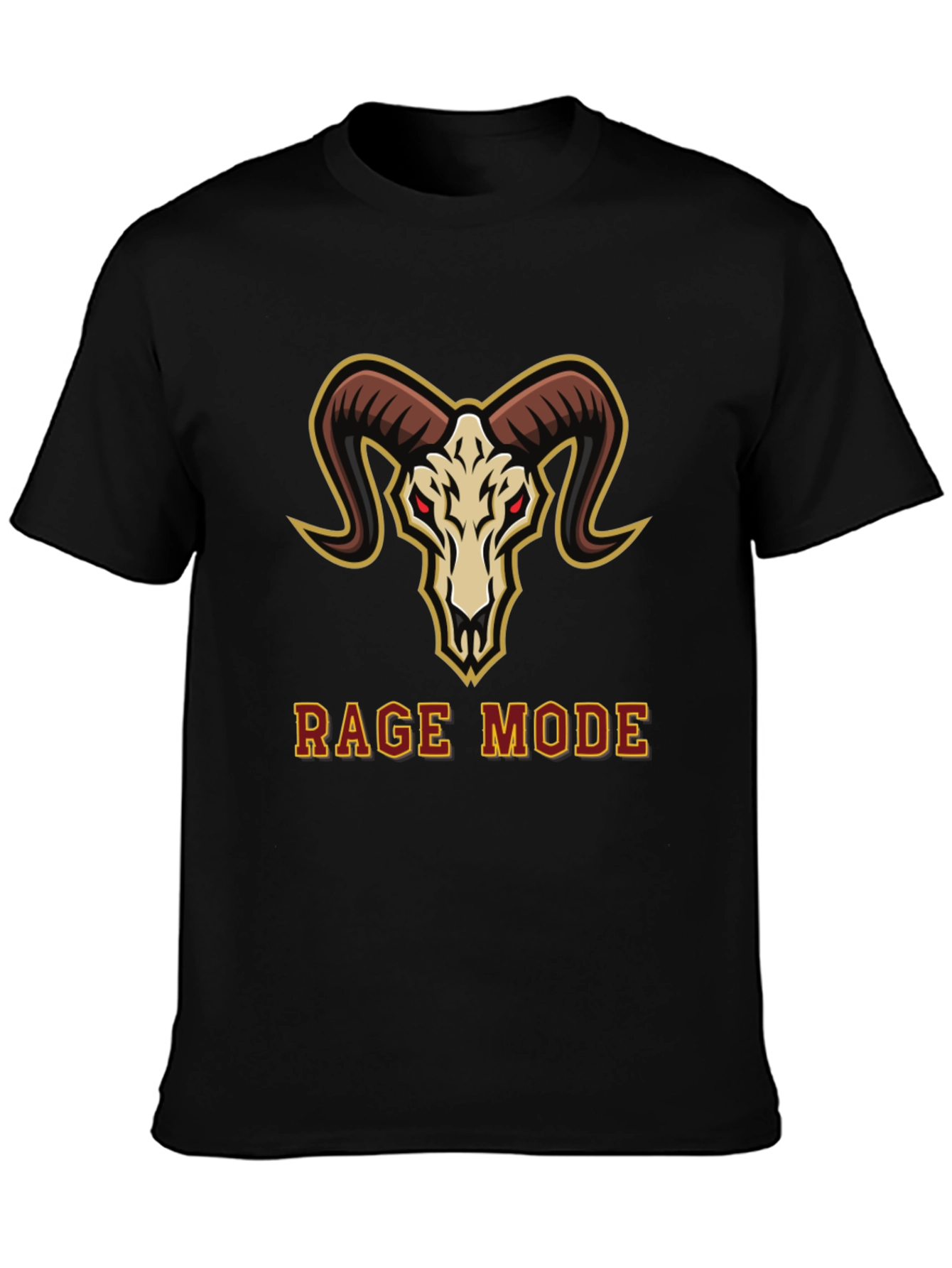 Rage Mode Ram Skull Graphic T-Shirt