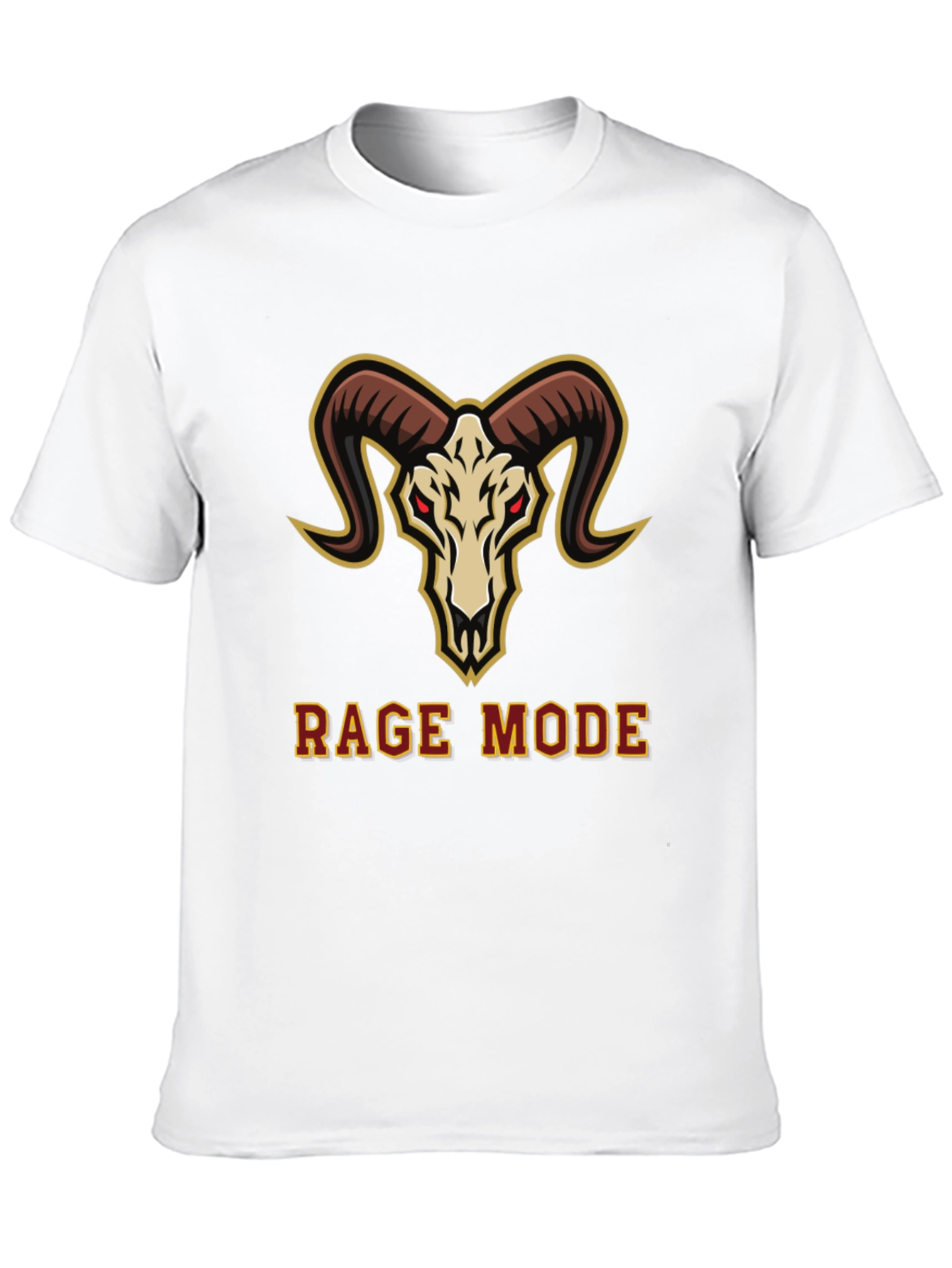 Rage Mode Ram Skull Graphic T-Shirt