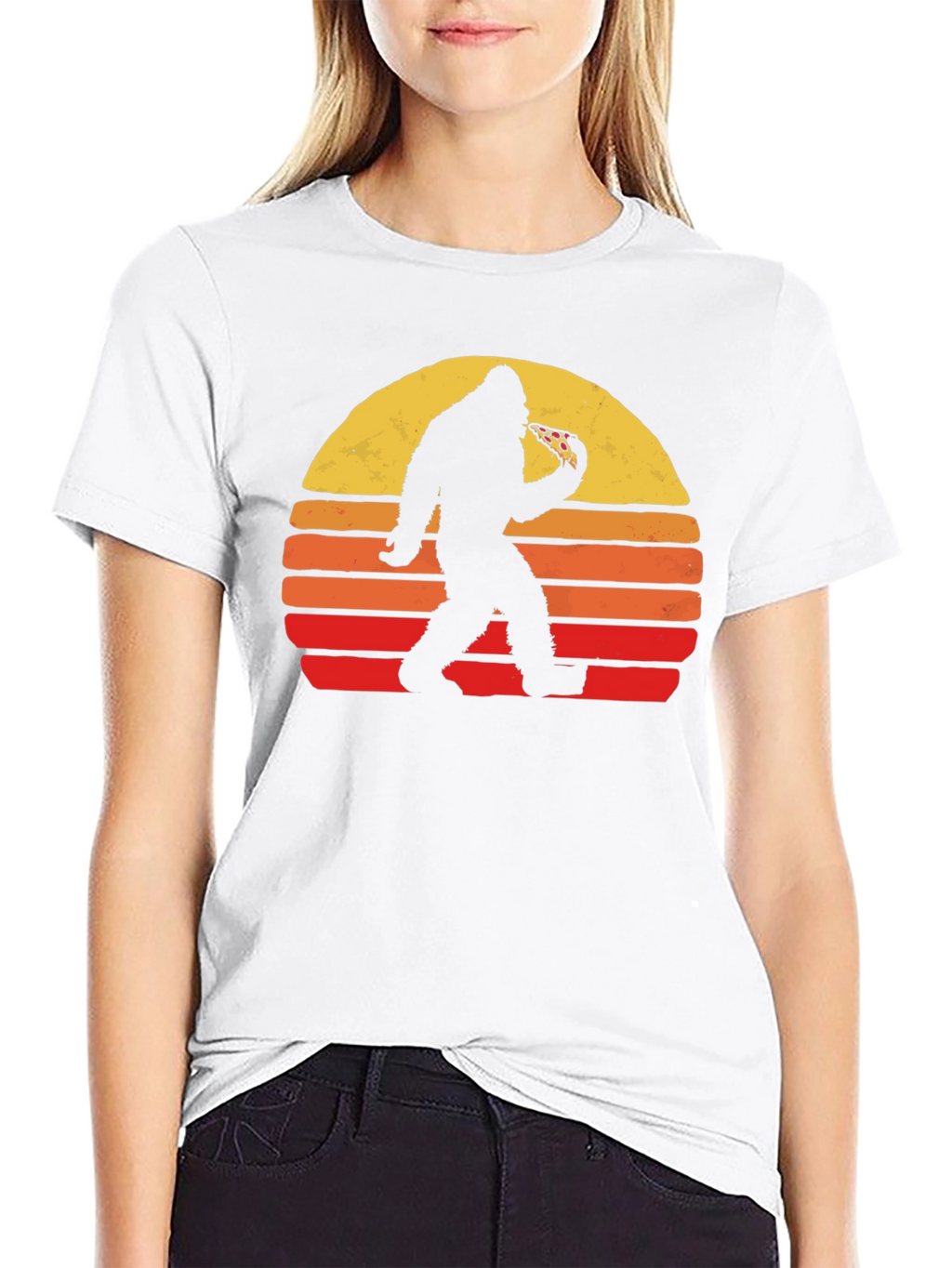 Sasquatch Pizza Sunset Tee