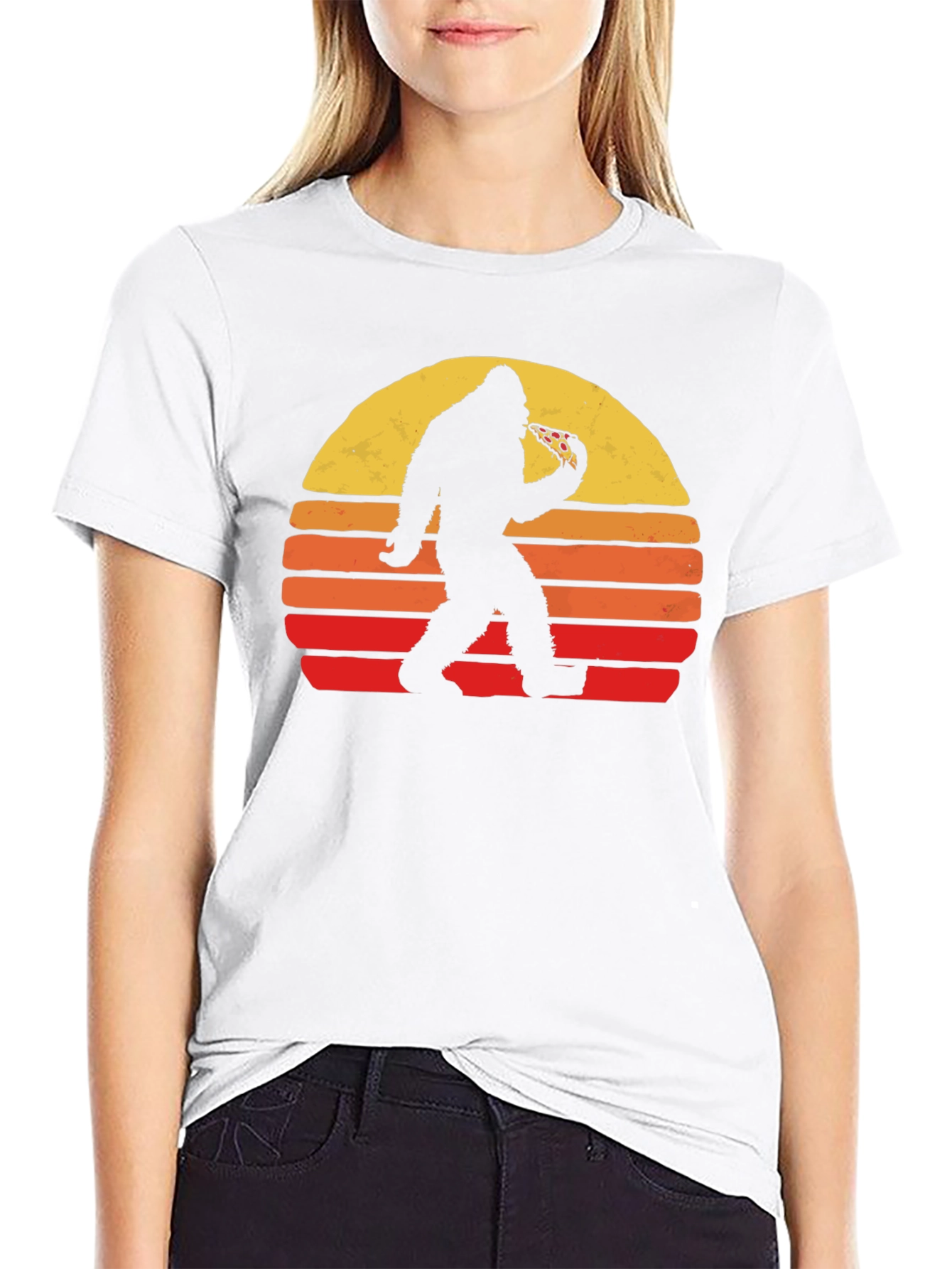 Sasquatch Pizza Sunset Tee