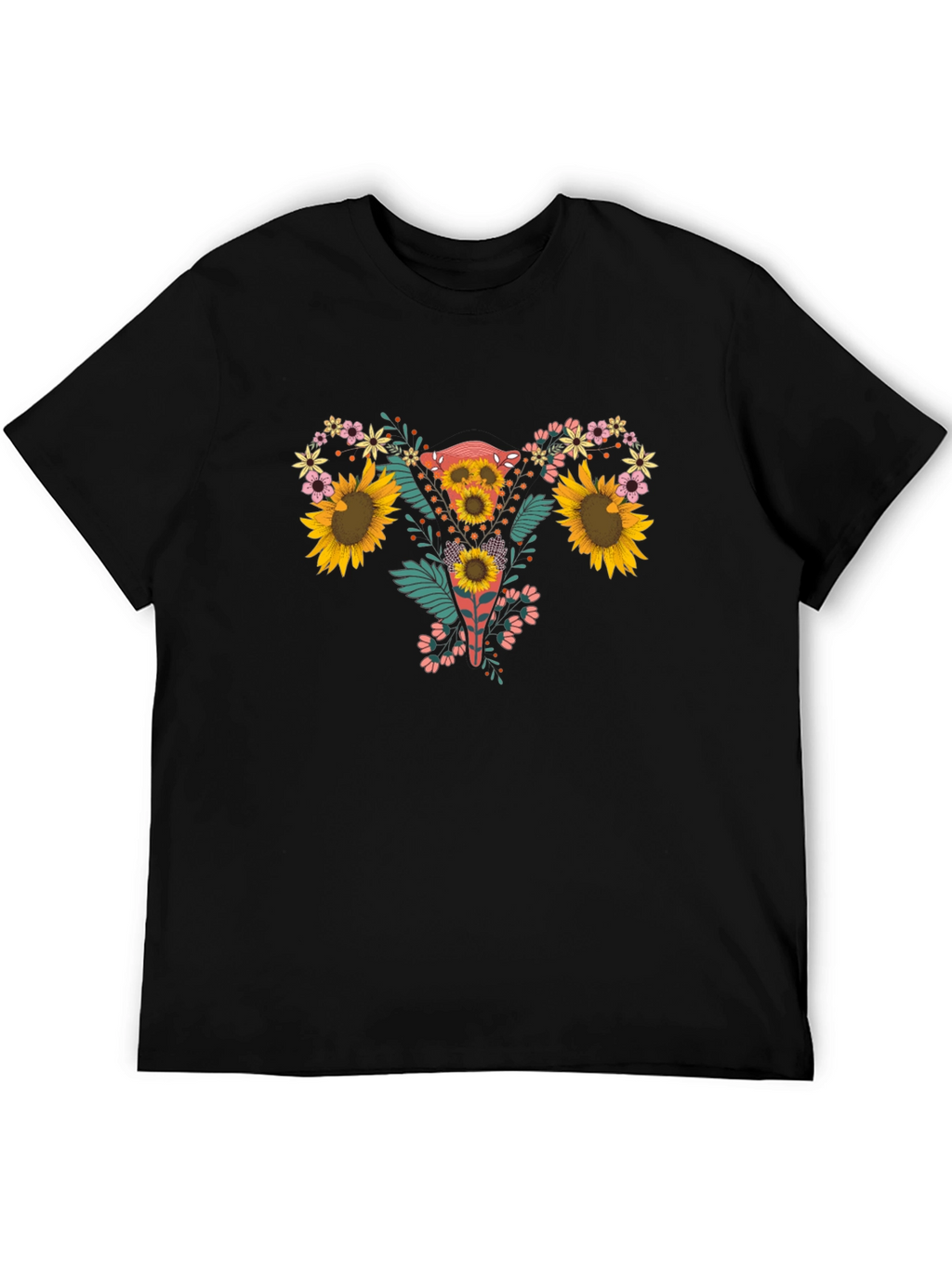 Floral Uterus Graphic Tee