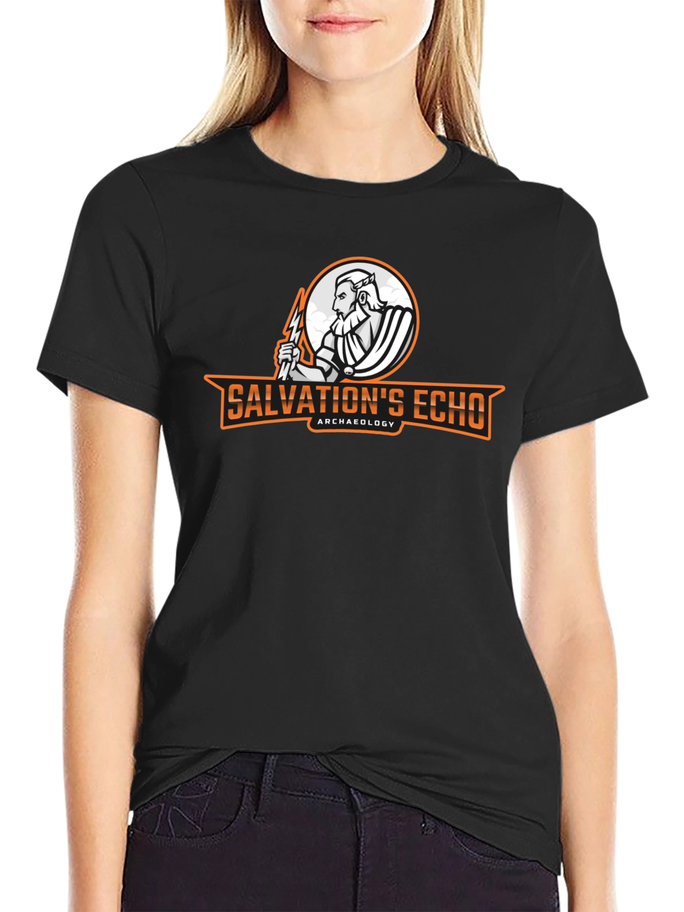Salvations Echo Archaeology T-Shirt Zeus Graphic Black