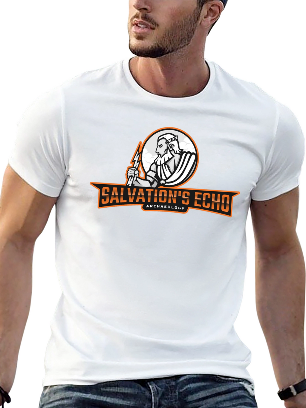 Salvations Echo Archaeology T-Shirt Zeus Graphic Black
