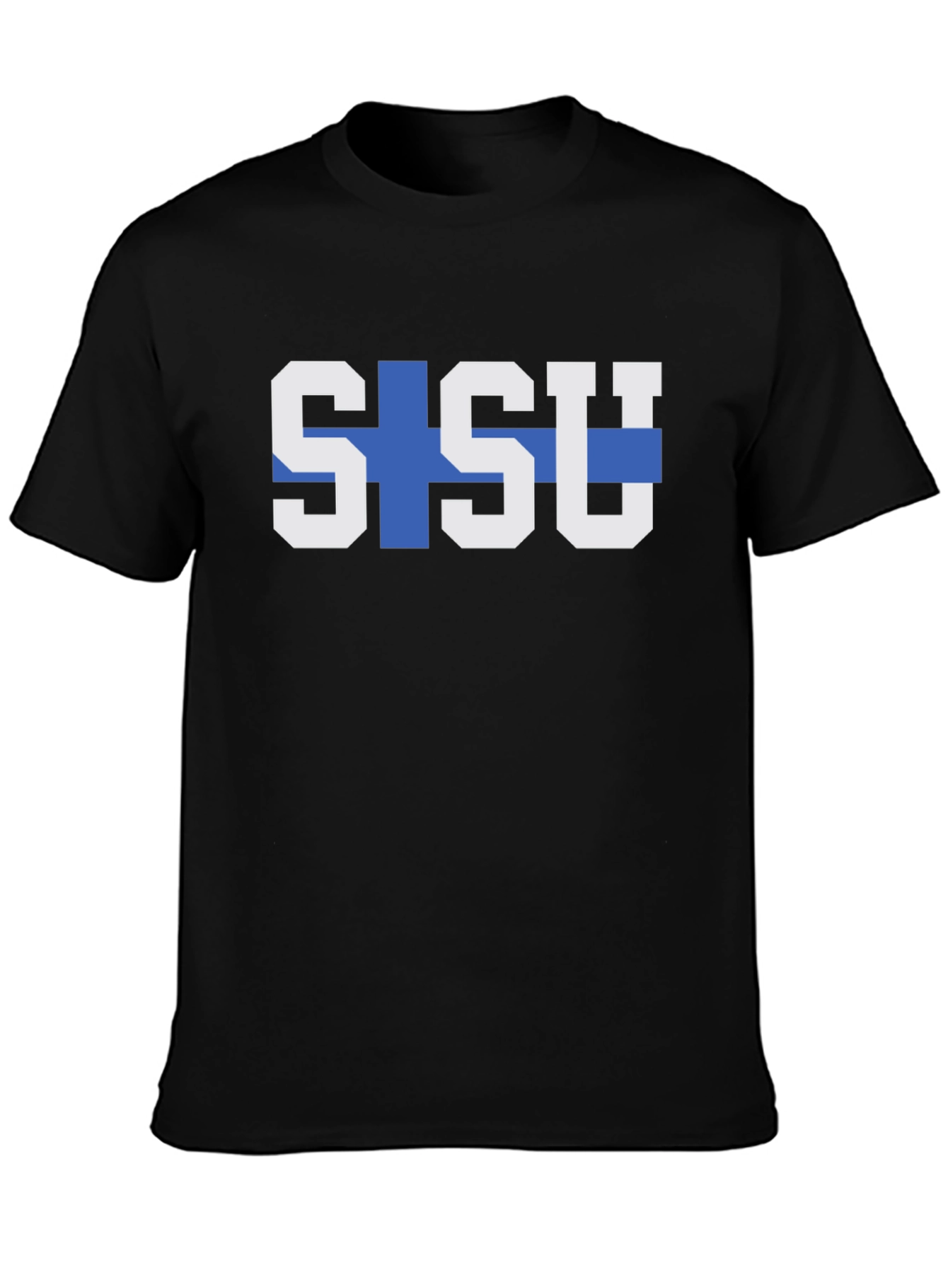 Sisu Finland Flag Graphic Tee - Black T-Shirt