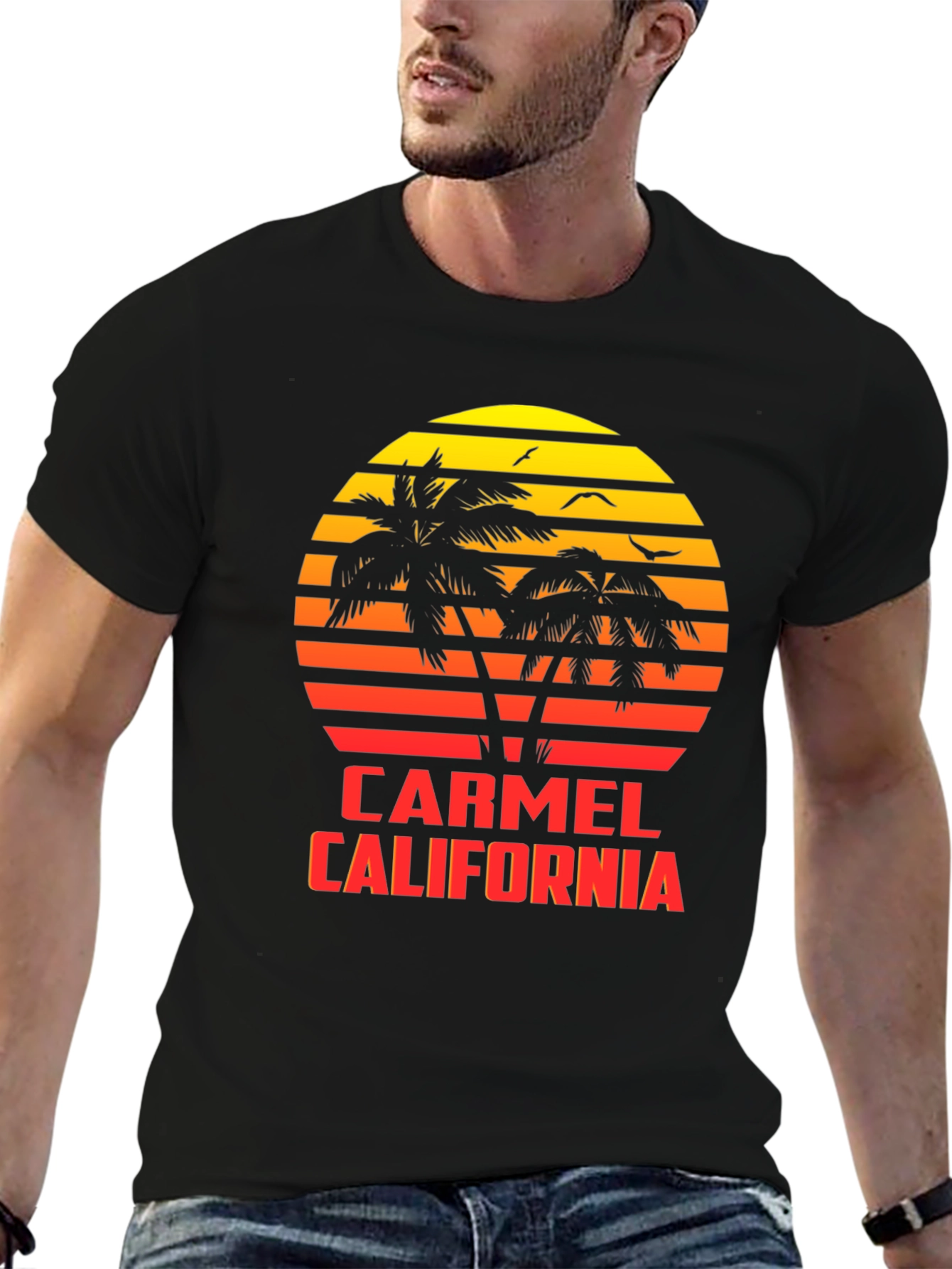 Carmel California Sunset Graphic Tee