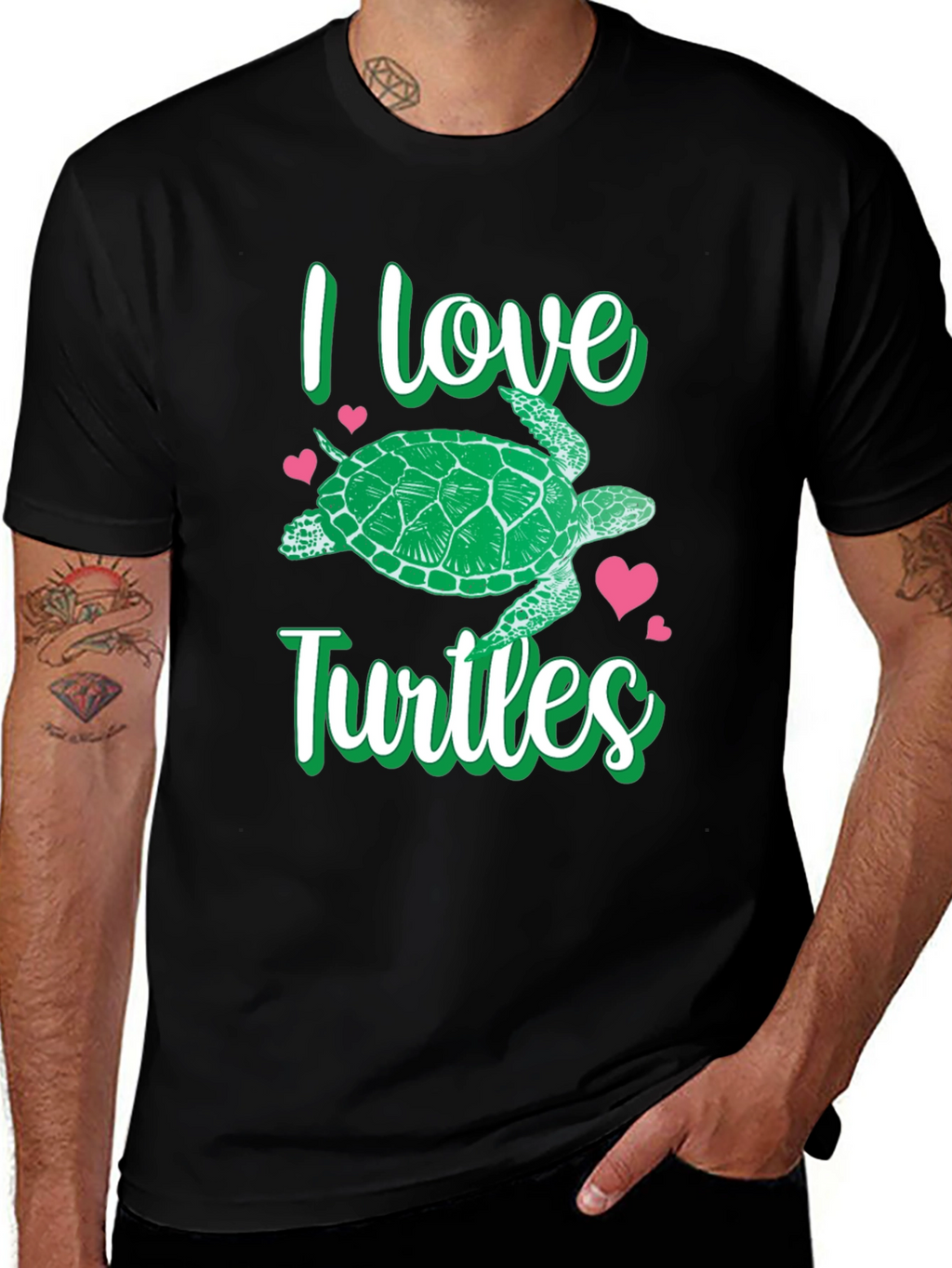 I Love Turtles Graphic T-Shirt