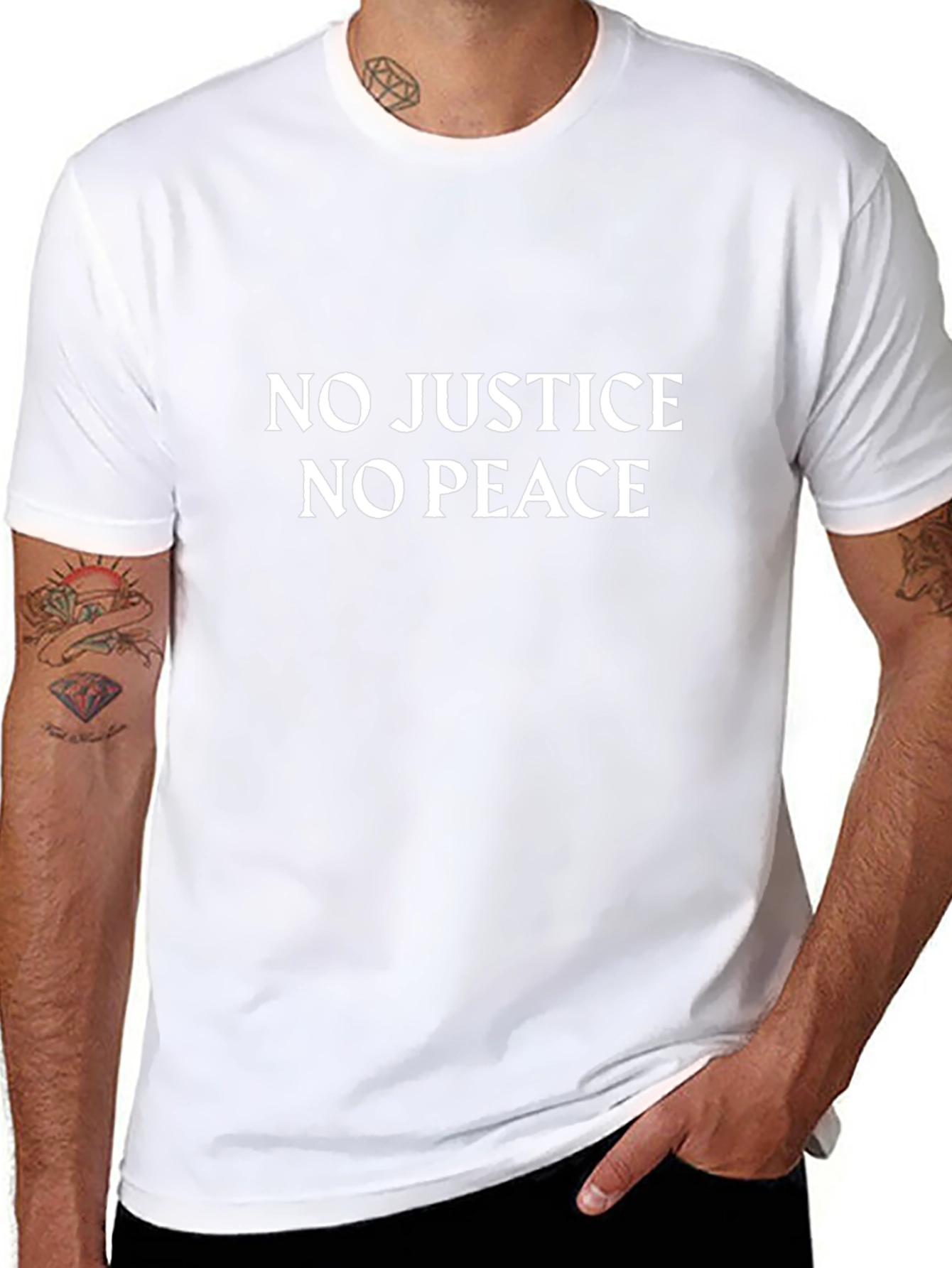 No Justice No Peace Graphic Tee - Black