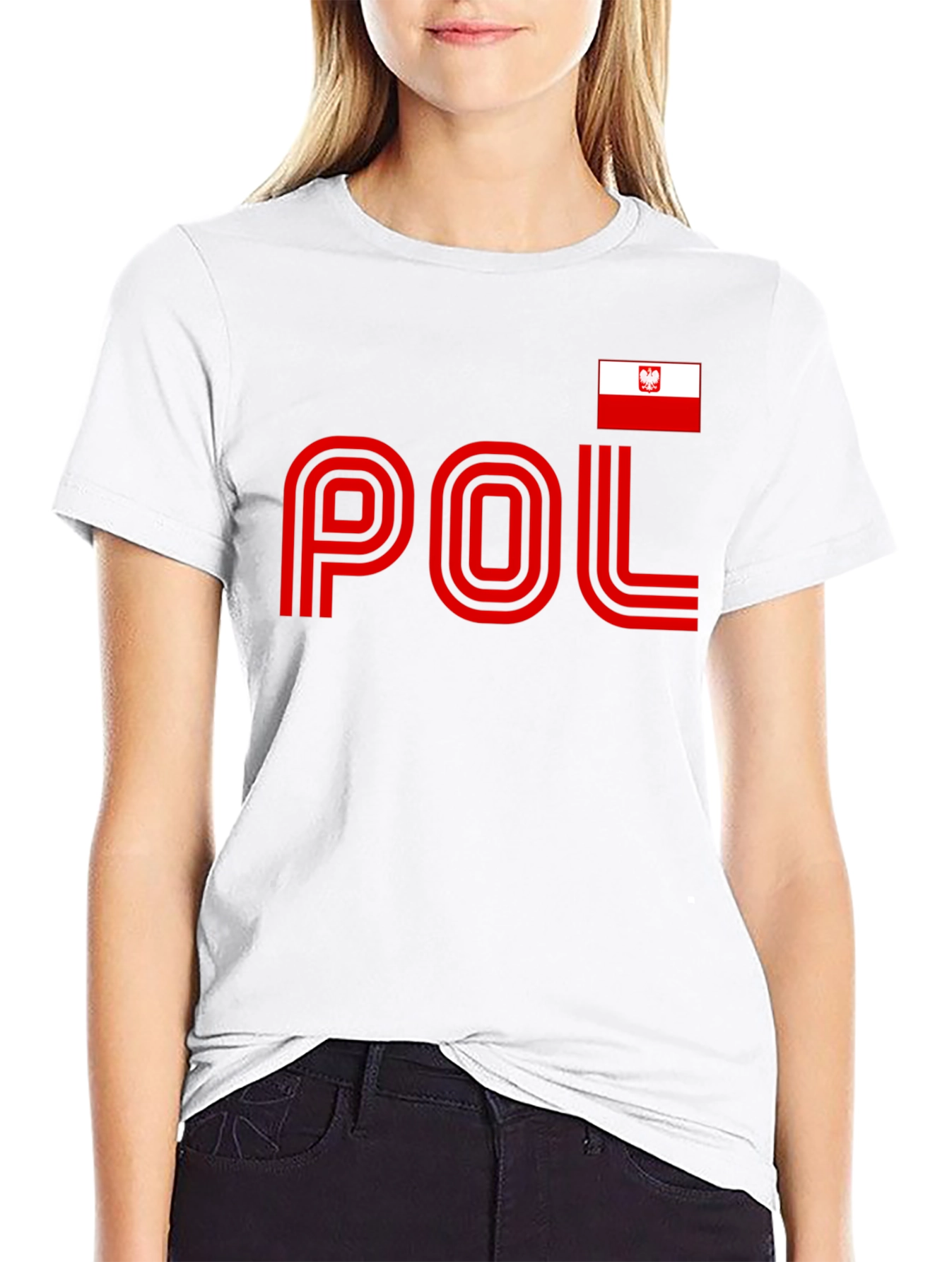 Poland Pride T-Shirt - Black Tee with National Flag