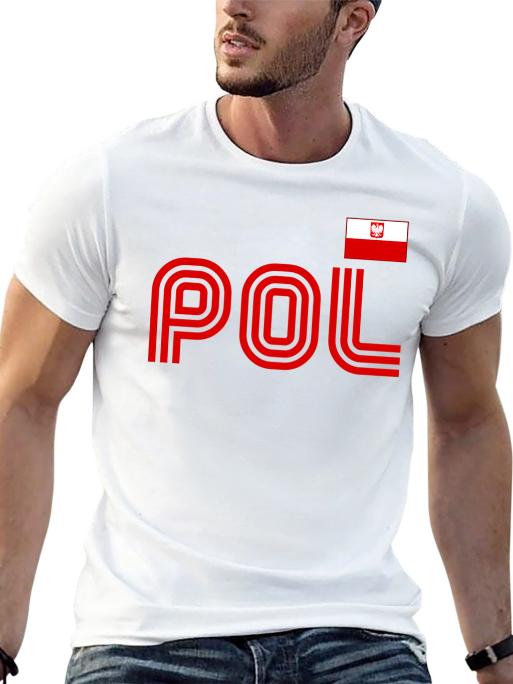 Poland Pride T-Shirt - Black Tee with National Flag