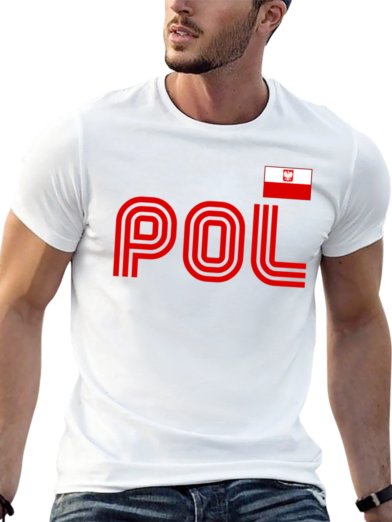 Poland Pride T-Shirt - Black Tee with National Flag