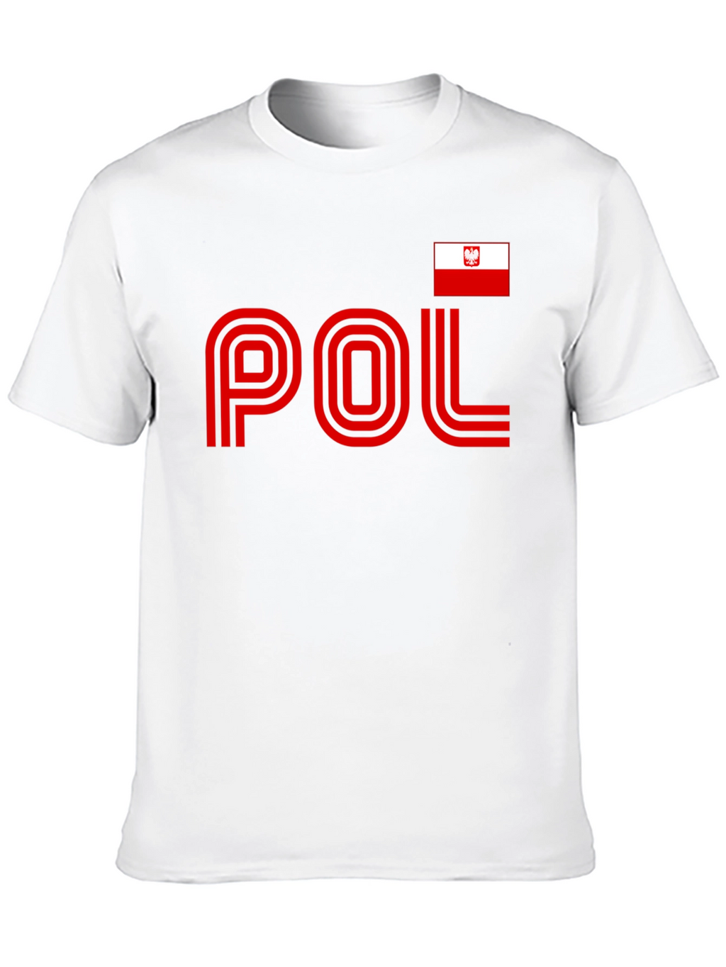 Poland Pride T-Shirt - Black Tee with National Flag