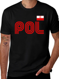 Poland Pride T-Shirt - Black Tee with National Flag