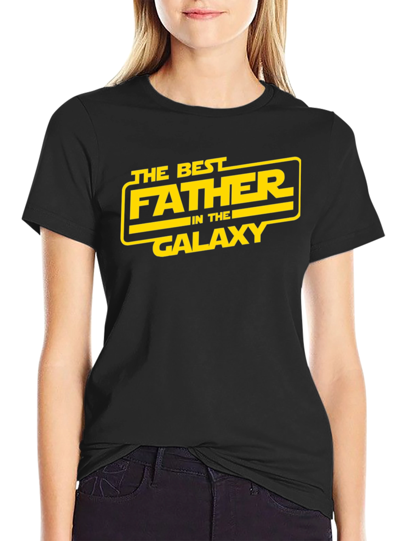 Best Father in the Galaxy T-Shirt - Black Star Wars Dad Tee