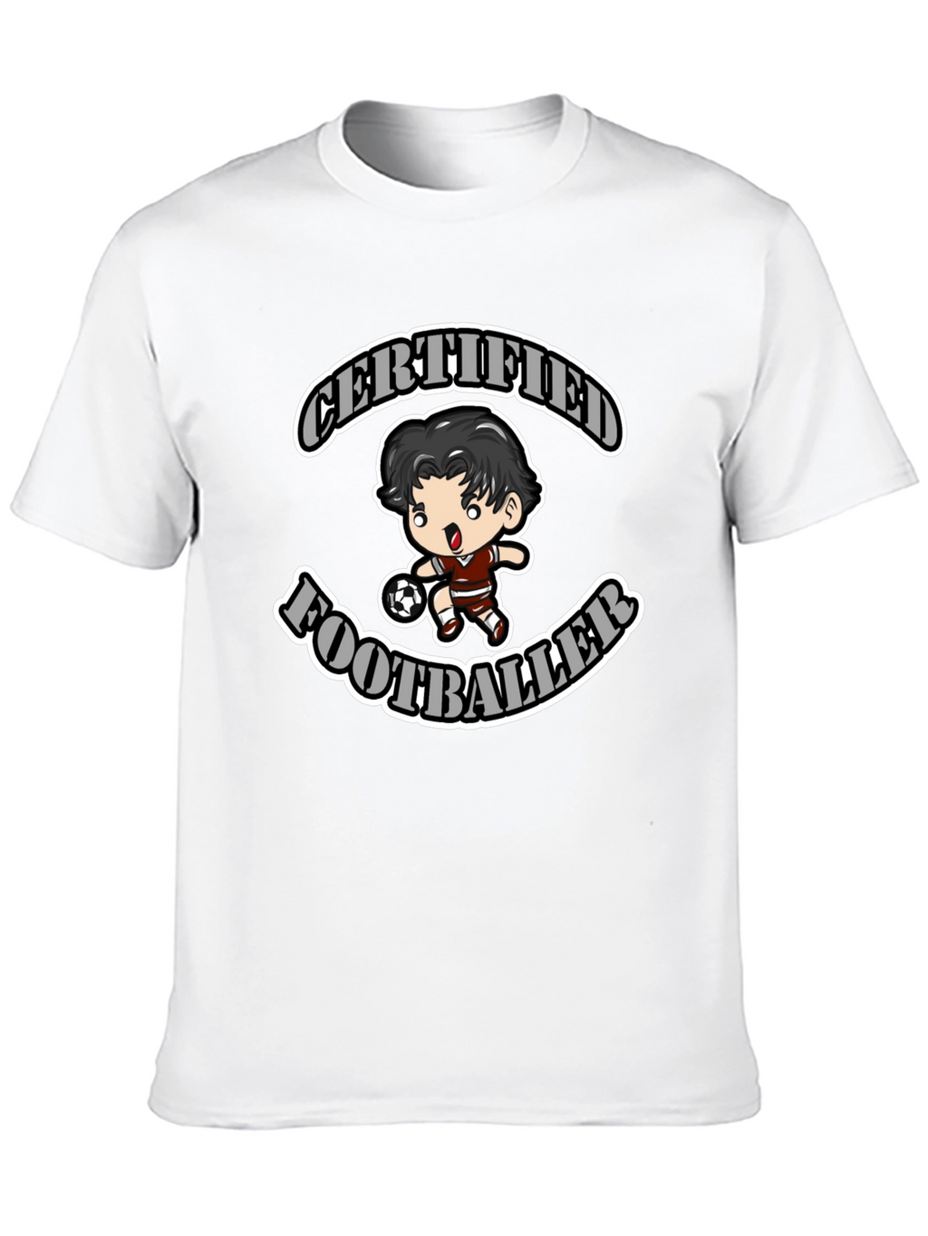 Certified Footballer Graphic T-Shirt - Black Cotton Tee