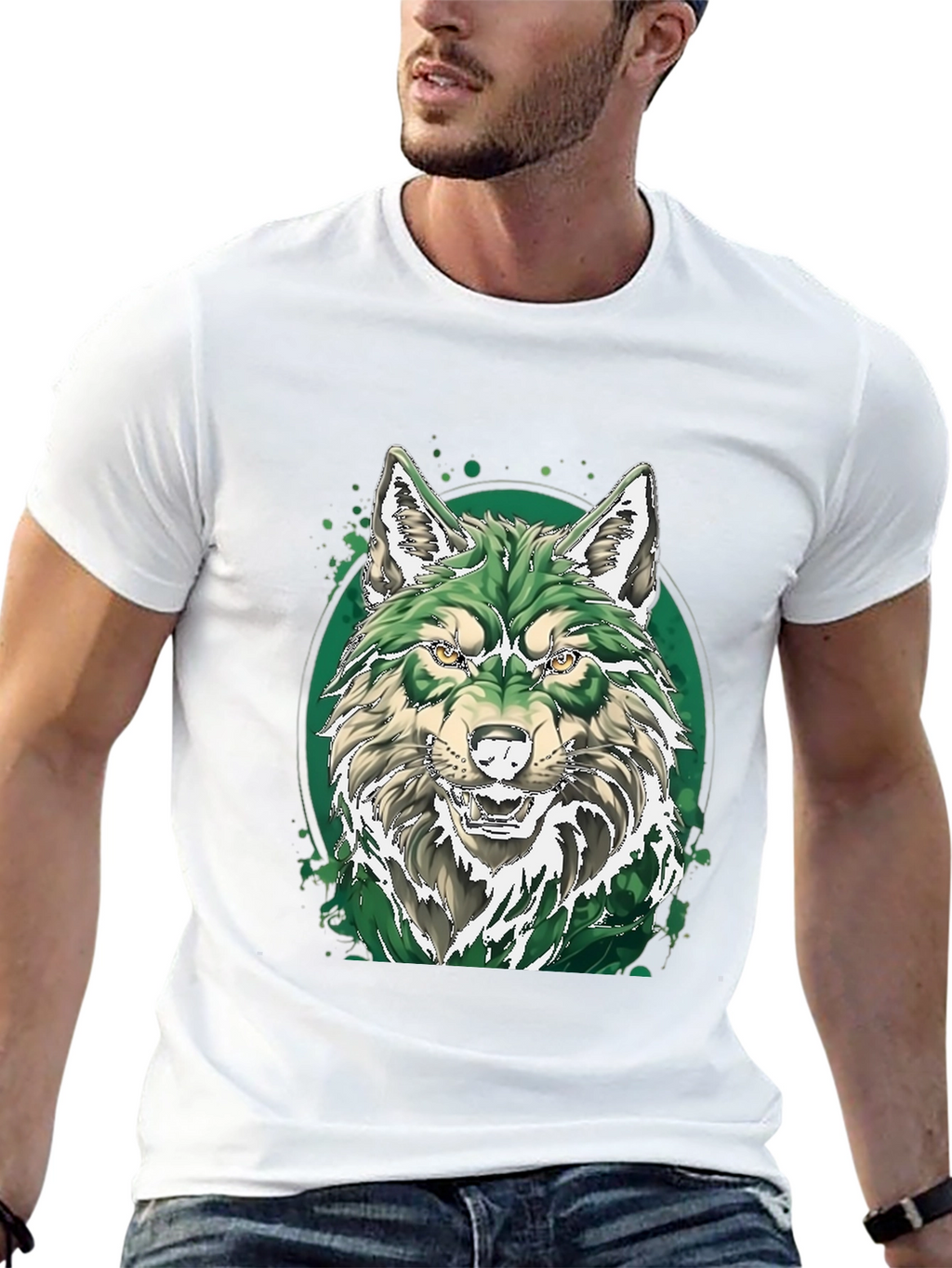 Wolf Graphic Black T-Shirt - Fierce Style
