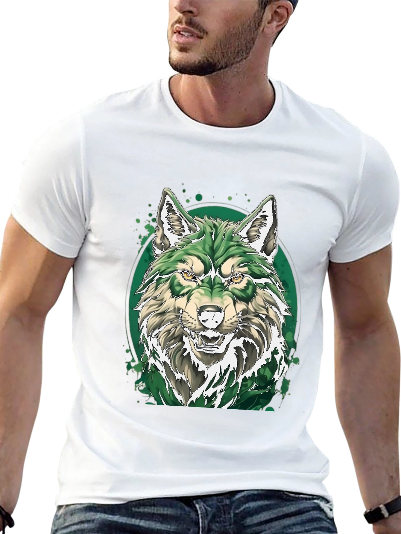Wolf Graphic Black T-Shirt - Fierce Style