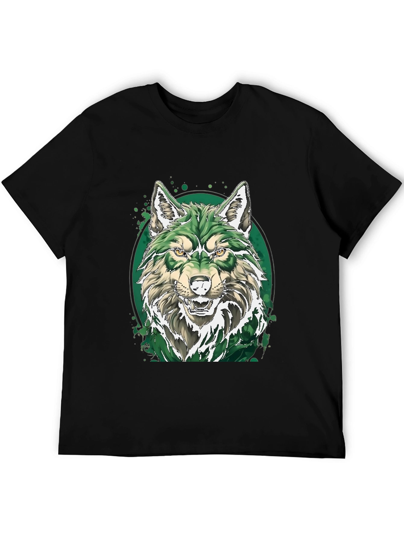 Wolf Graphic Black T-Shirt - Fierce Style