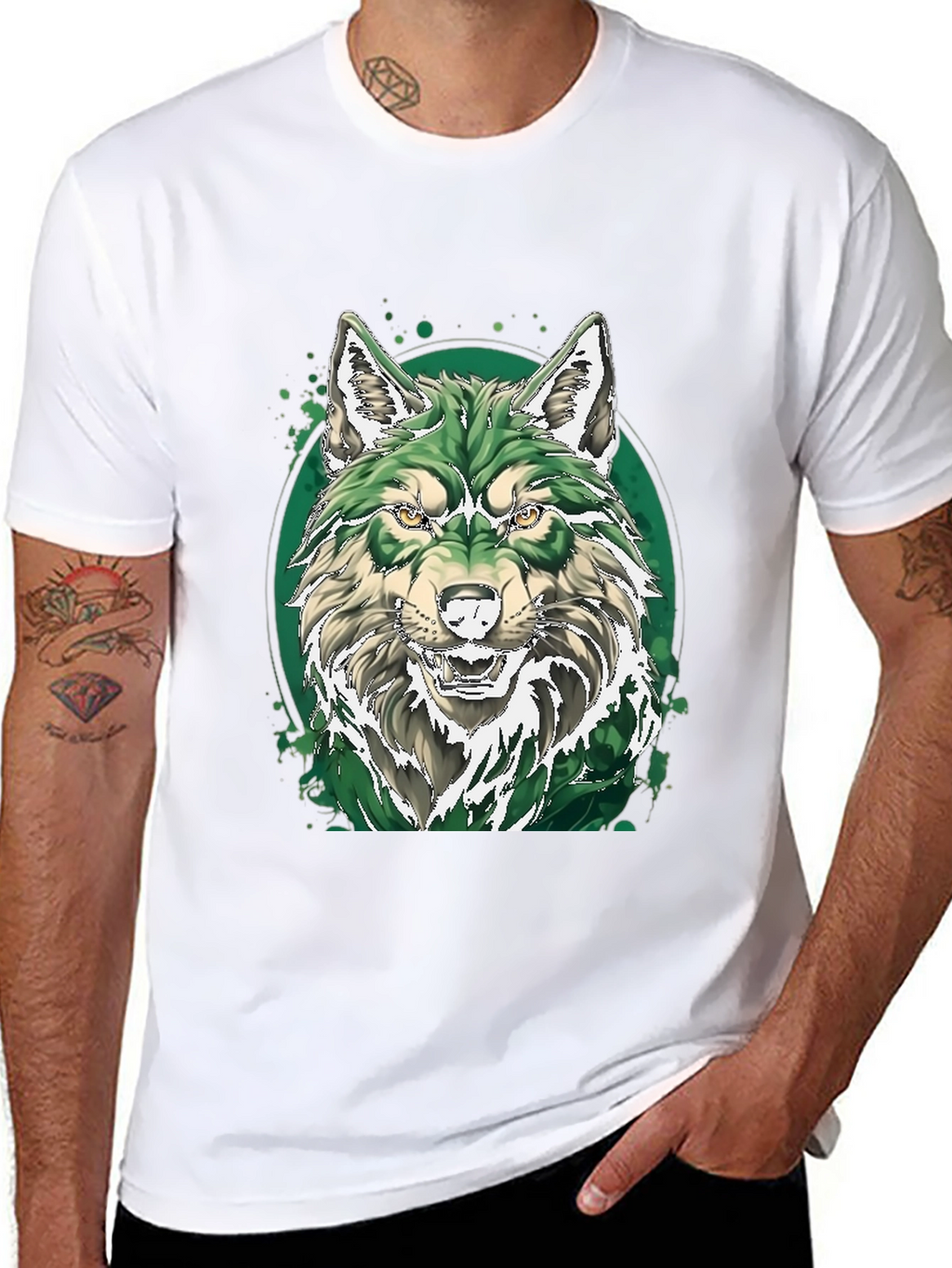 Wolf Graphic Black T-Shirt - Fierce Style