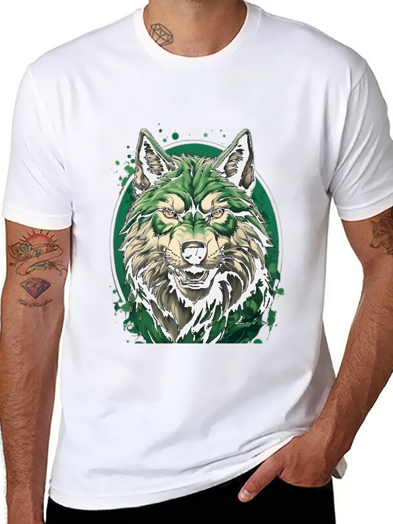 Wolf Graphic Black T-Shirt - Fierce Style