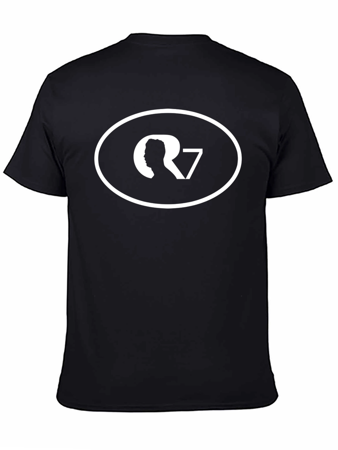 R7 Cristiano Ronaldo Logo Black T-Shirt
