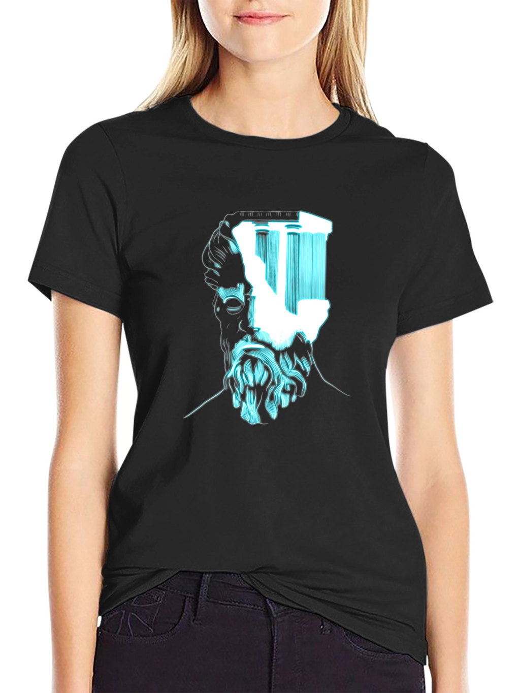 Modern Philosopher Graphic Tee - Black
