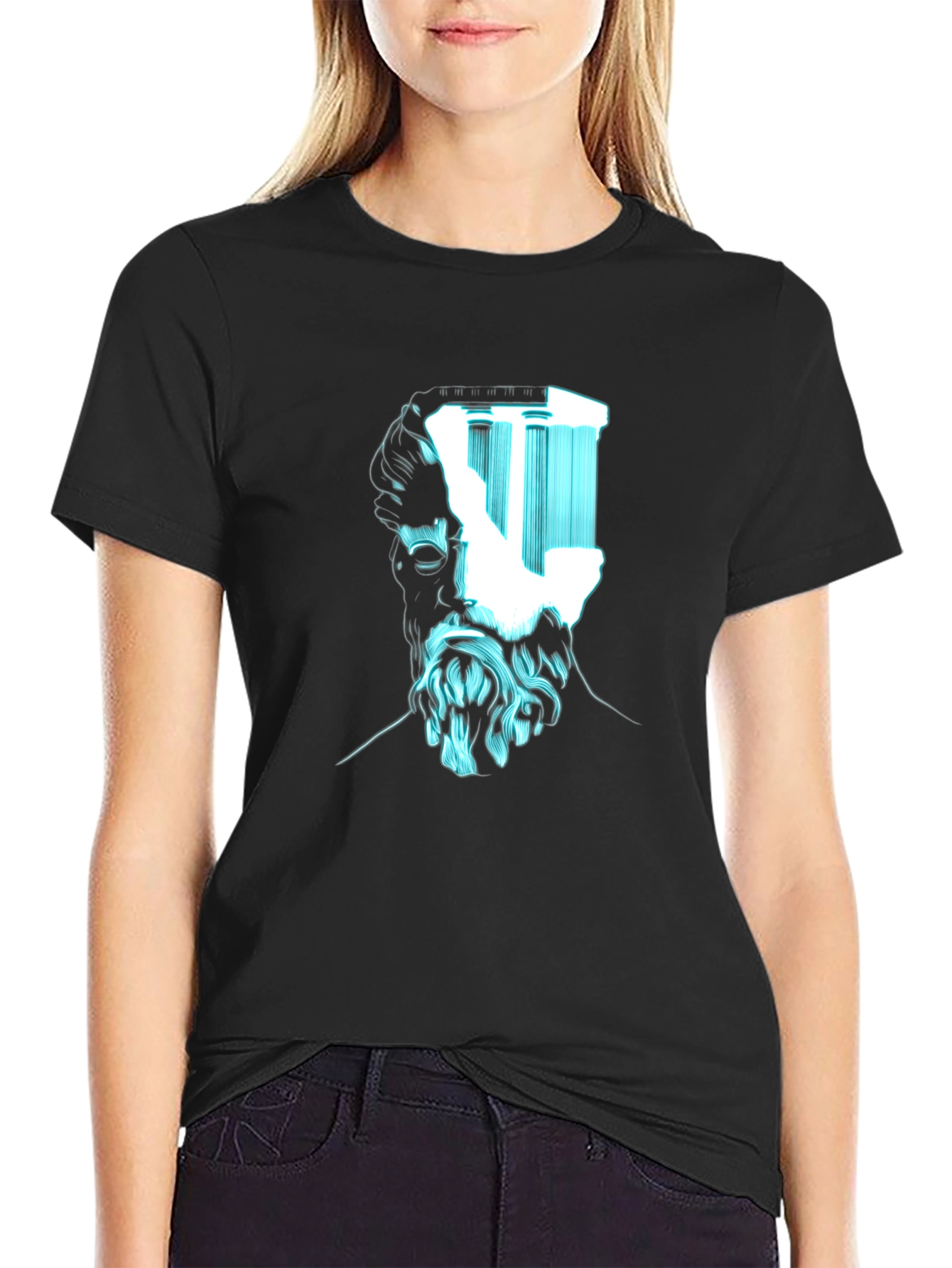 Modern Philosopher Graphic Tee - Black
