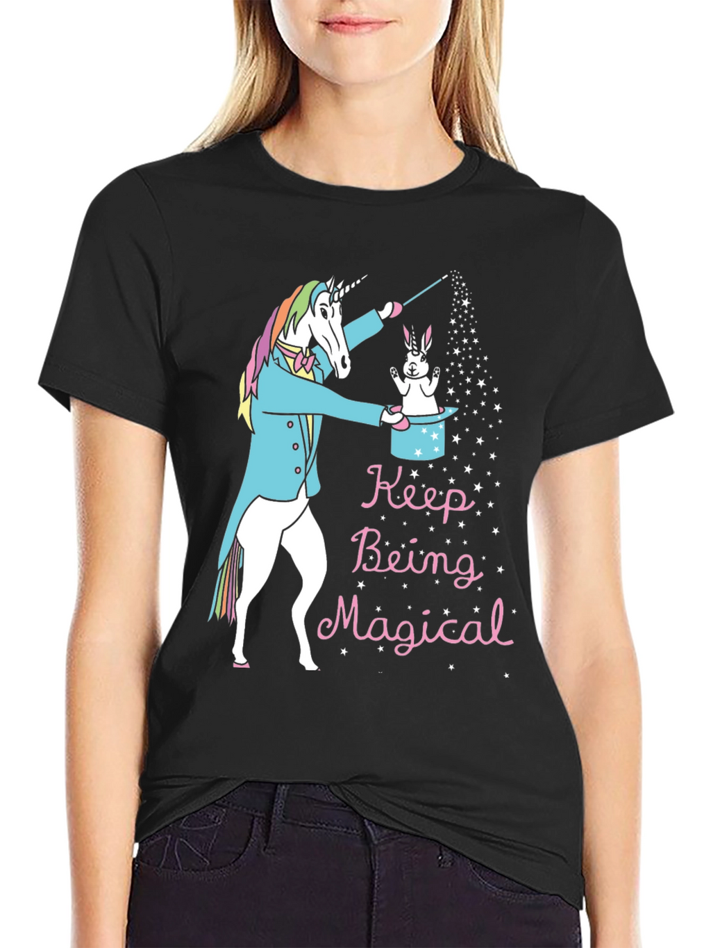 Magical Unicorn Rabbit Graphic Tee
