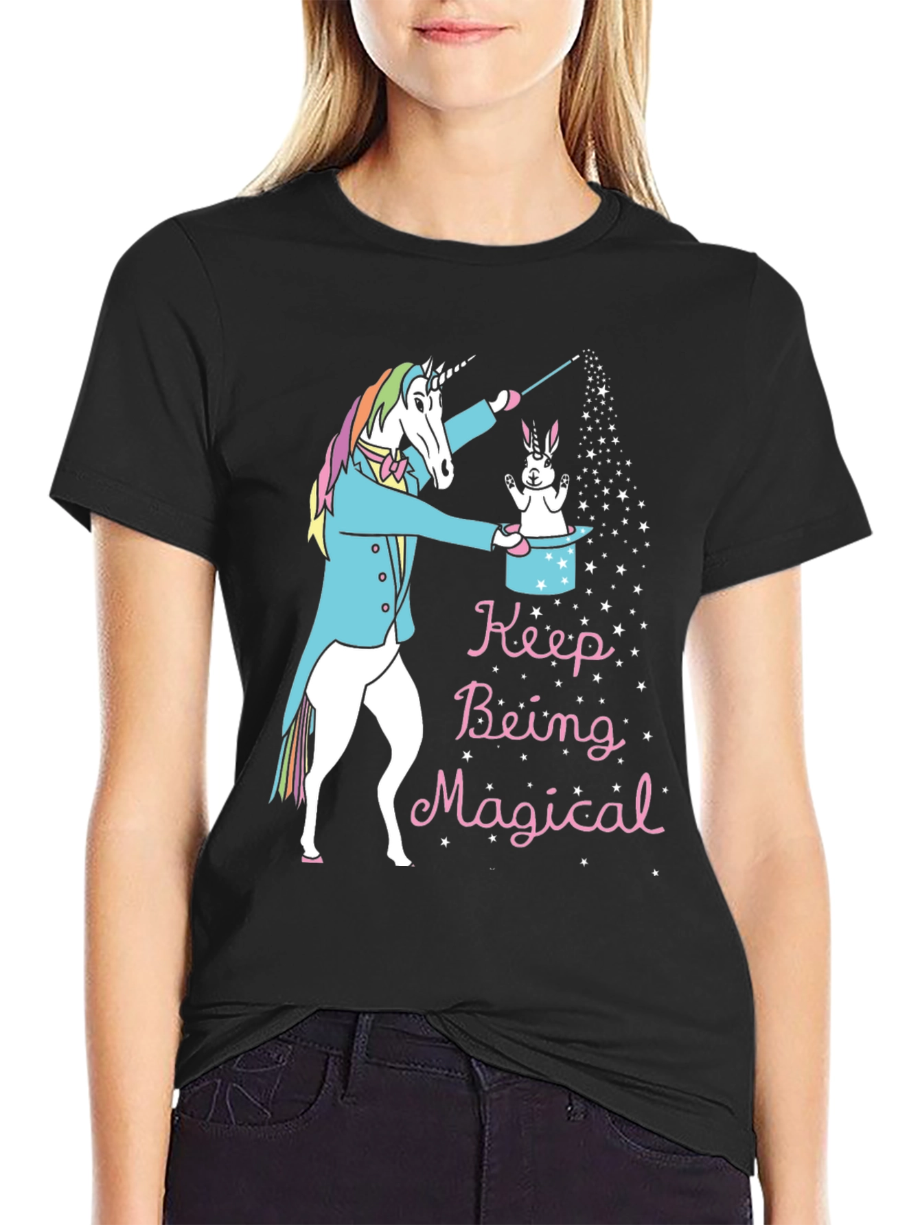 Magical Unicorn Rabbit Graphic Tee