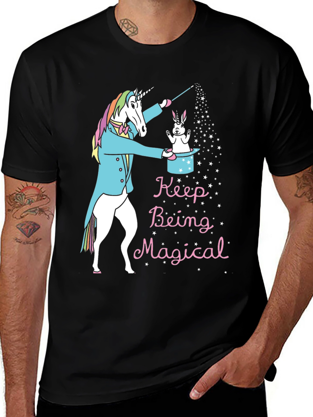 Magical Unicorn Rabbit Graphic Tee