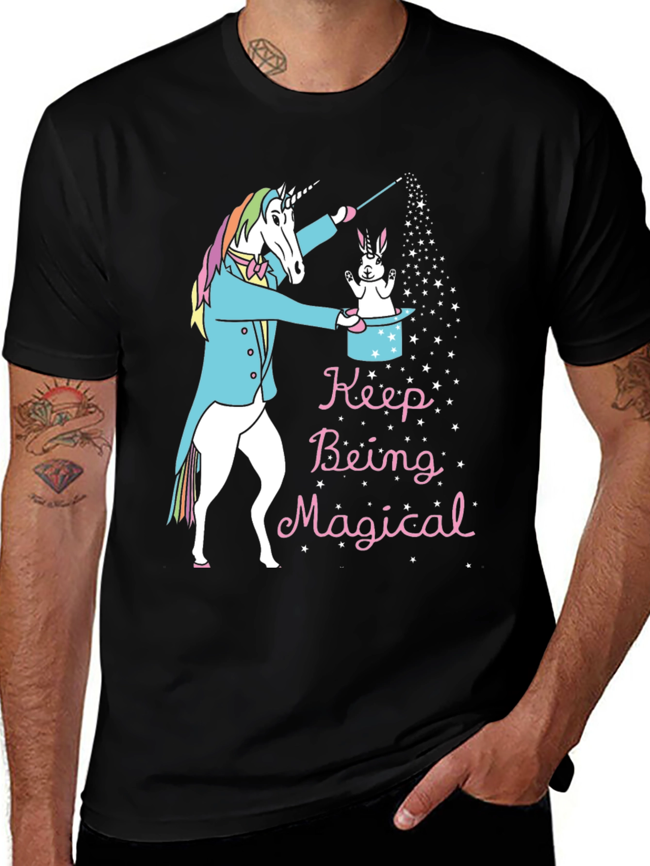 Magical Unicorn Rabbit Graphic Tee
