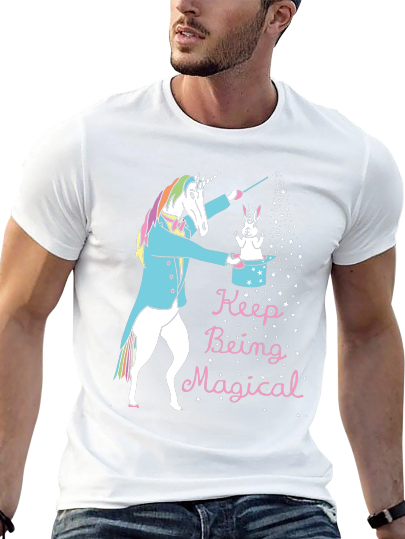 Magical Unicorn Rabbit Graphic Tee
