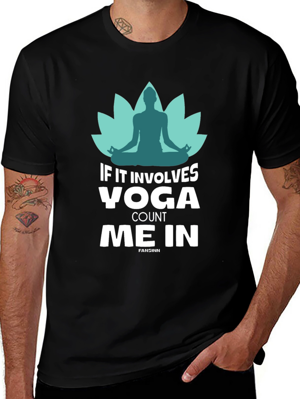 Yoga Count Me In Black T-Shirt