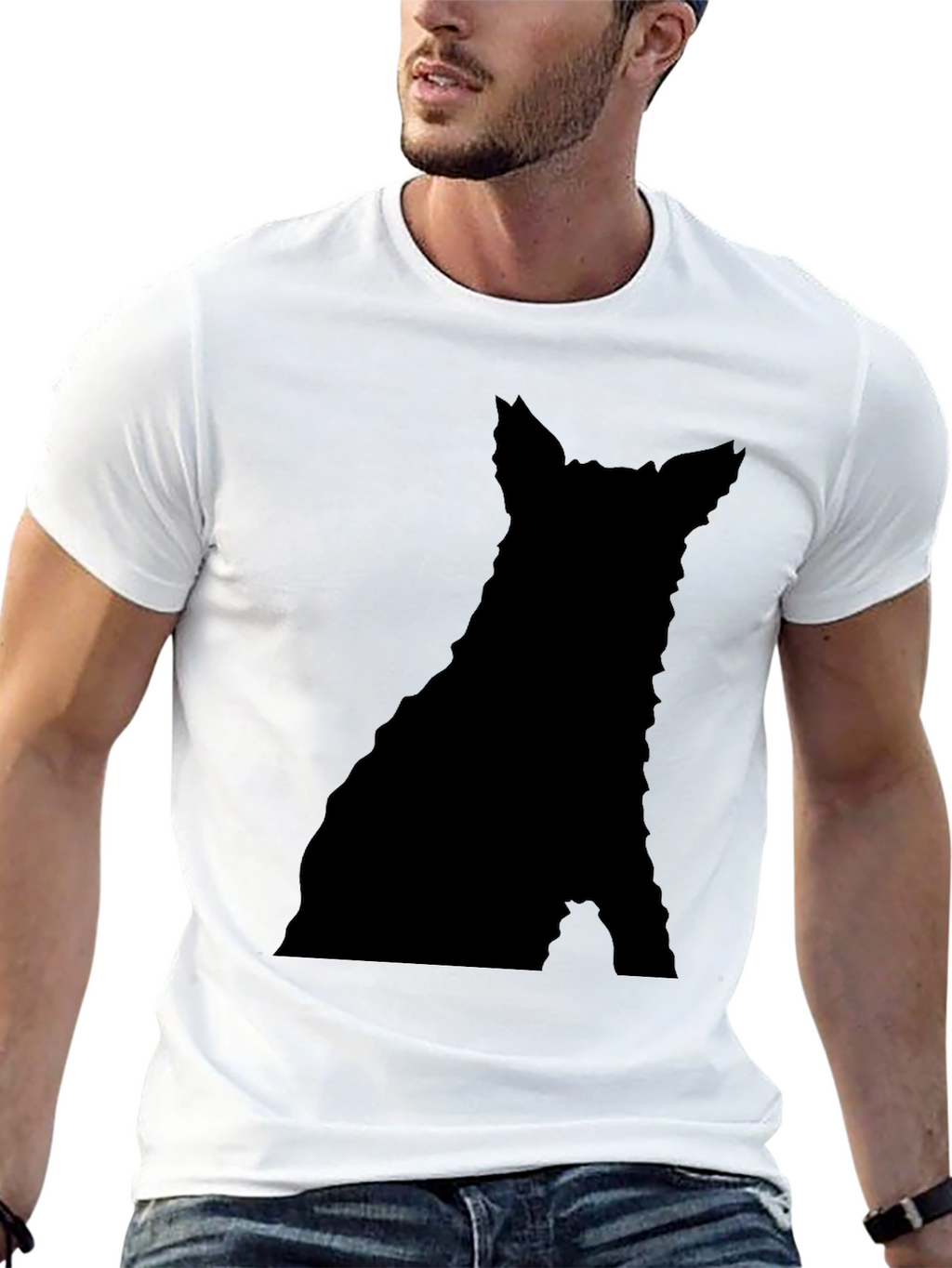Black Dog Silhouette T-Shirt